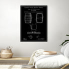 Beer Keg Patent - Black by Finlay McNevin on GIANT ART - black typography