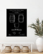 Beer Keg Patent - Black by Finlay McNevin on GIANT ART - black typography