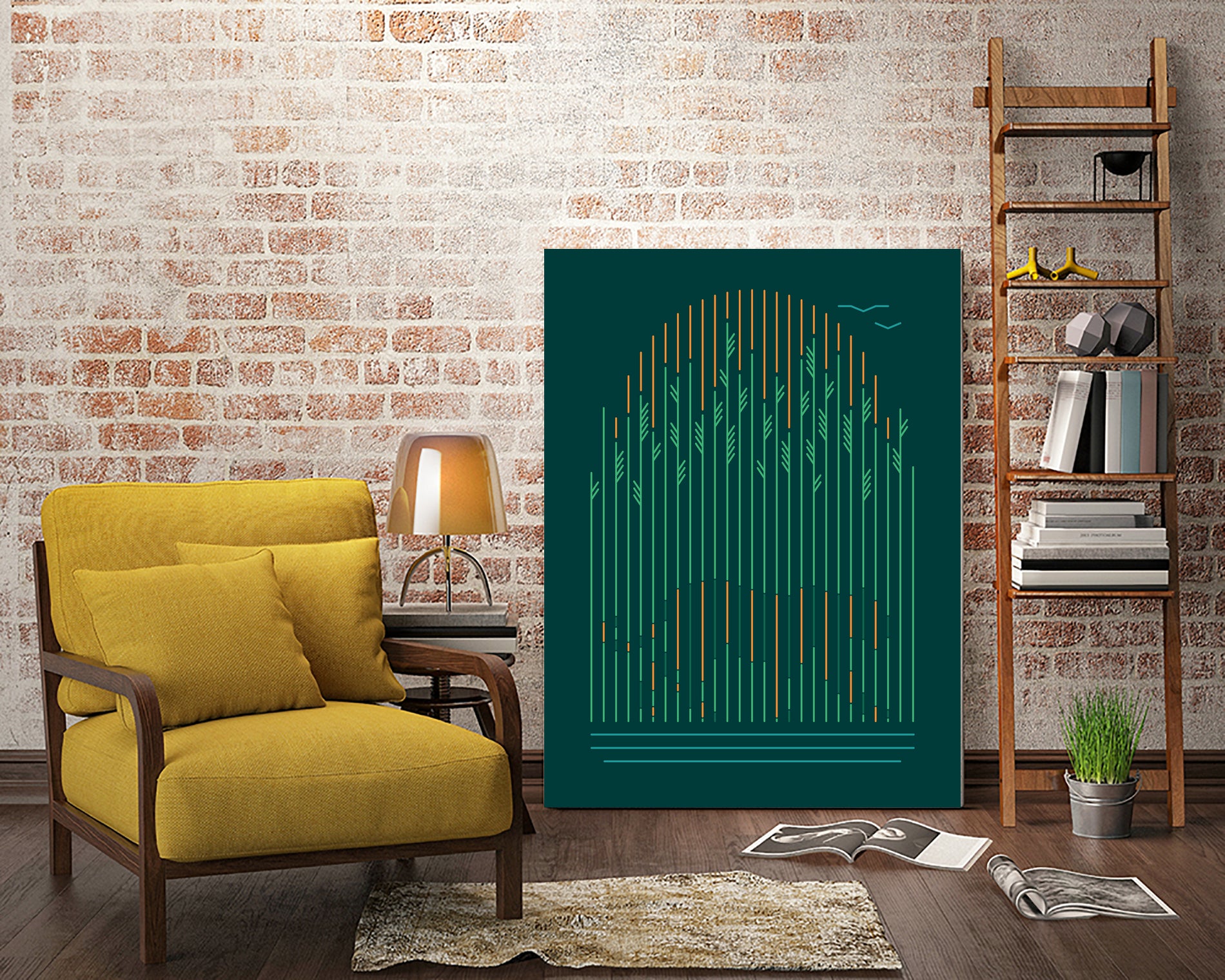 Tiger In The Grass by Rick Crane on GIANT ART - green digital drawing