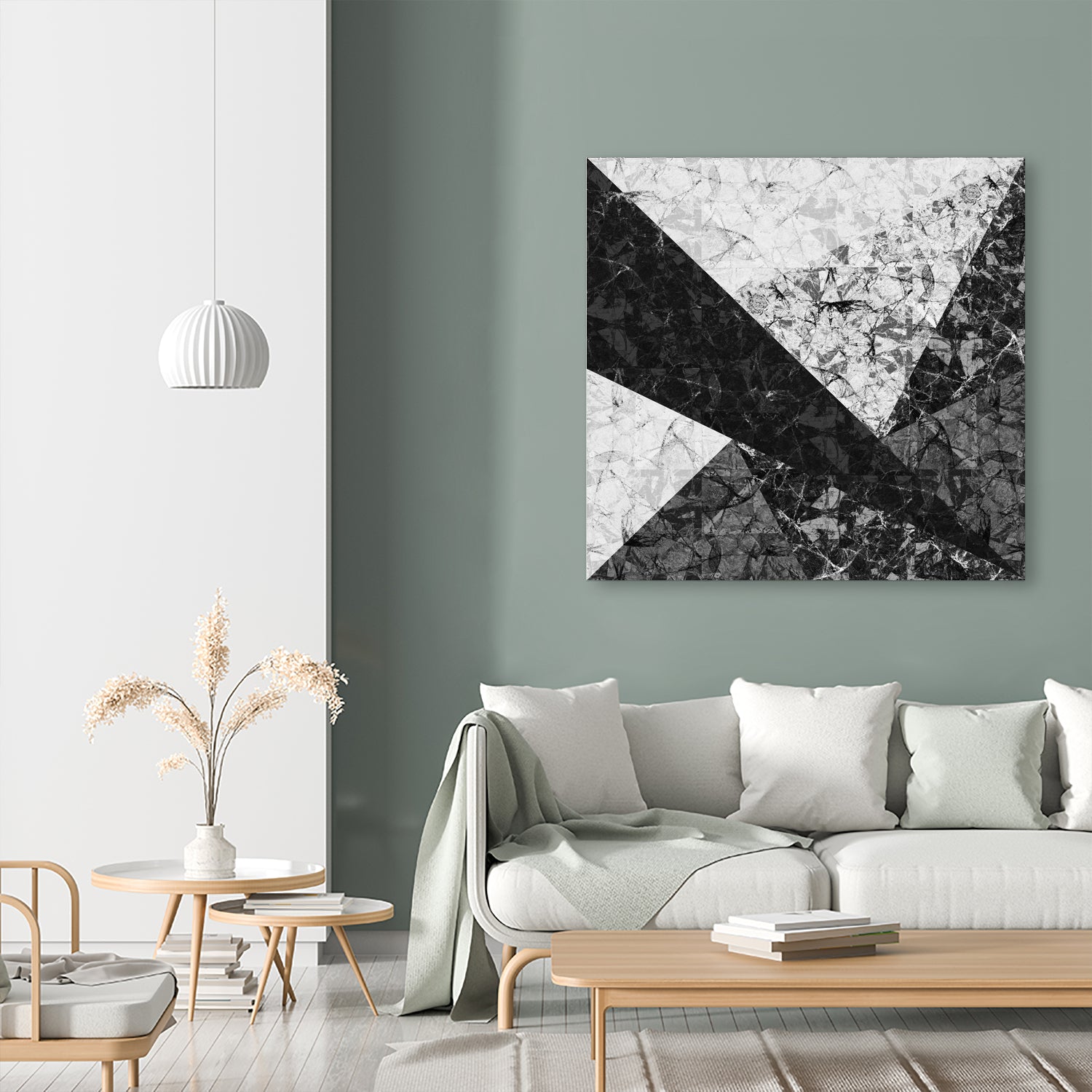 Marble Geometric Background C19 by Ilenia Pagliarini on GIANT ART - black digital drawing