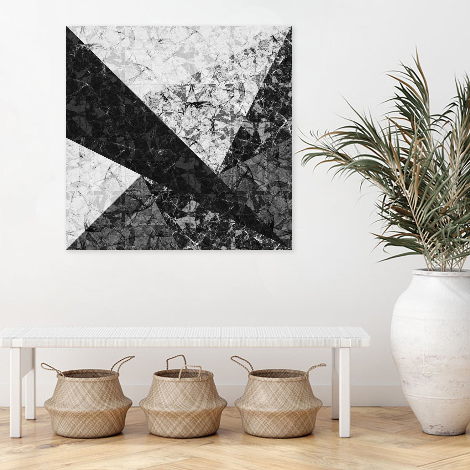 Marble Geometric Background C19 by Ilenia Pagliarini on GIANT ART - black digital drawing