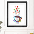 Coffee Splash by Emma Kaufmann on GIANT ART - fuchsia mixed media