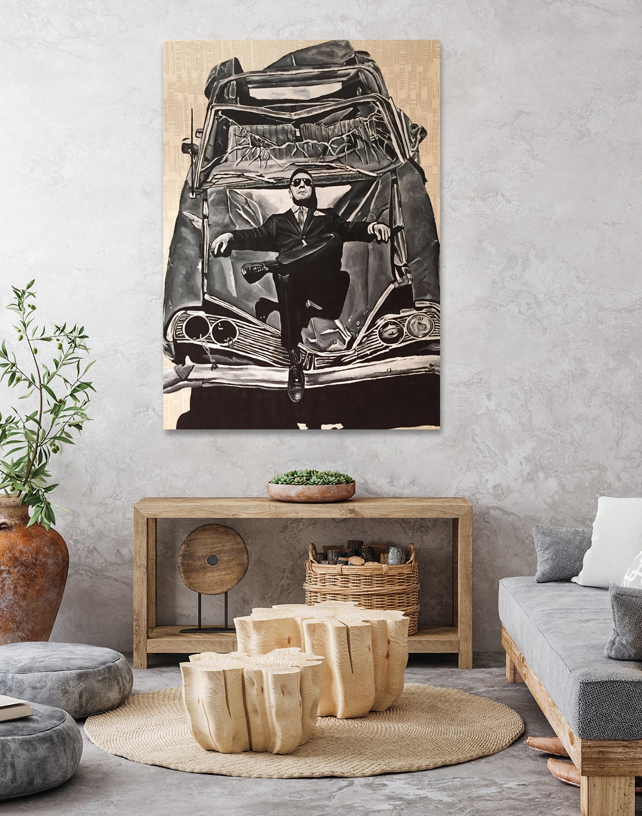 crashed by eugenia retana on GIANT ART - black mixed media