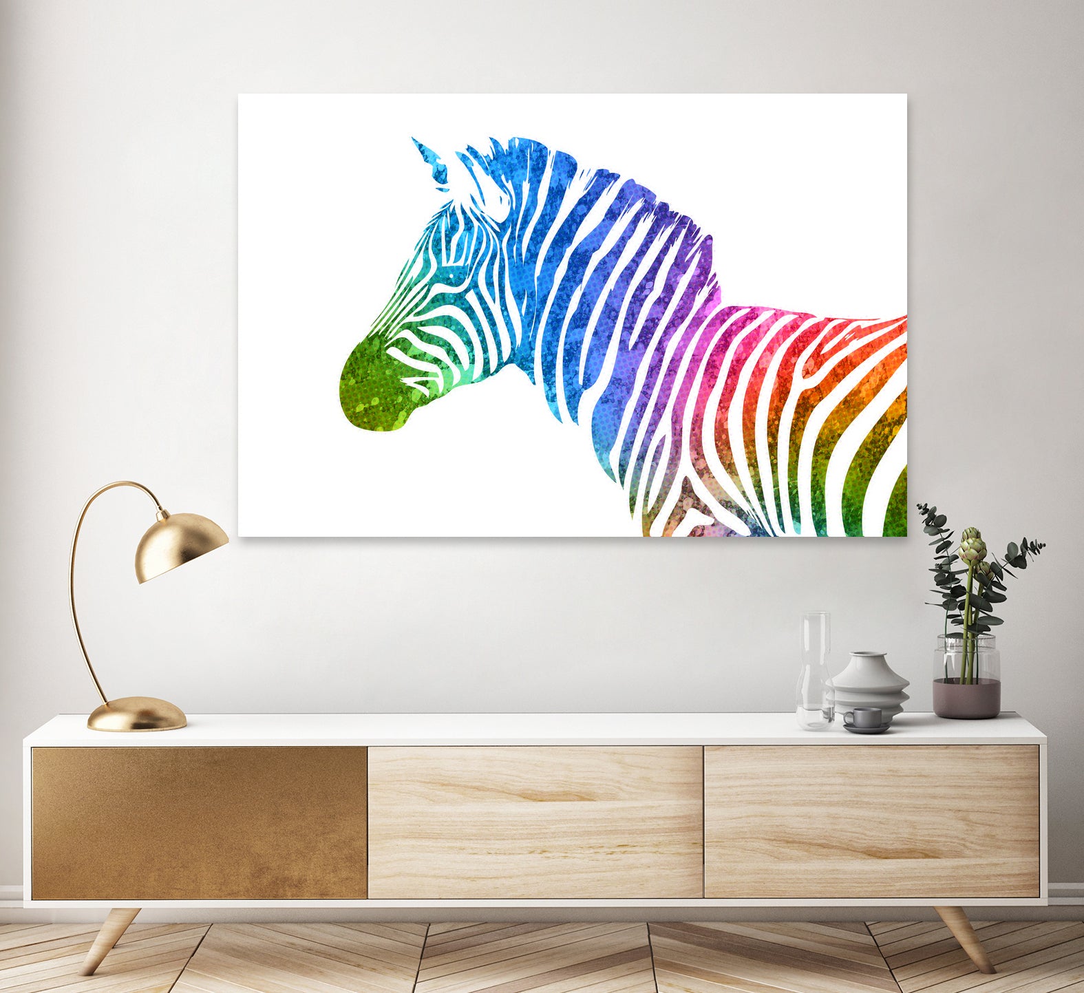 Zebra | Rainbow Series | Pop Art by William Cuccio on GIANT ART - white digital painting