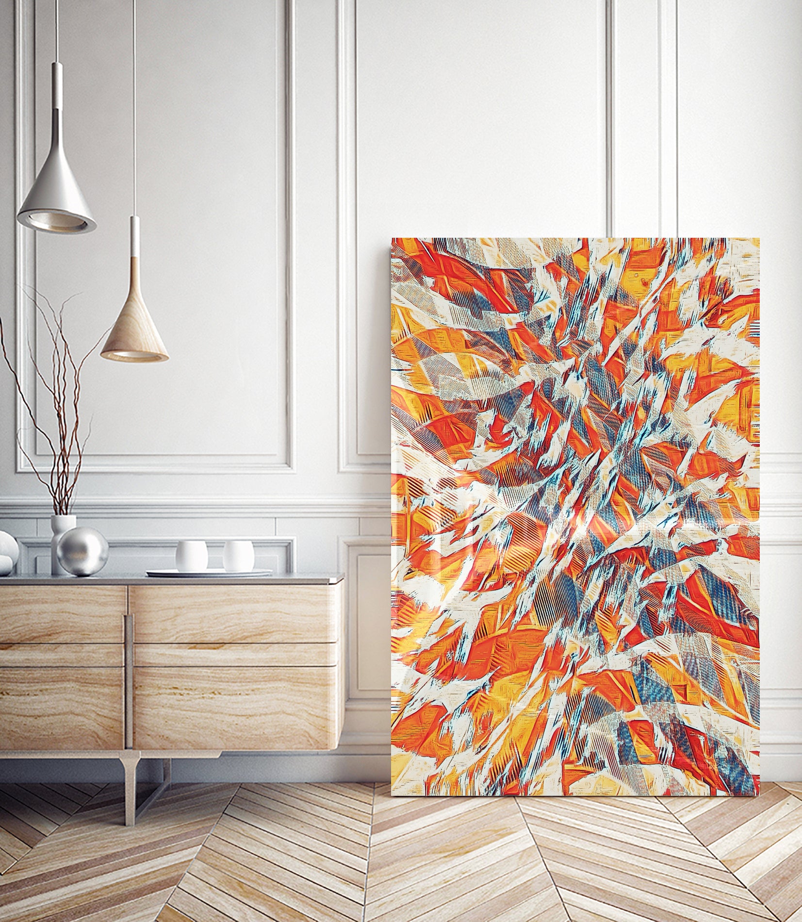 Shredded Flow by Randy Witte on GIANT ART - orange digital painting