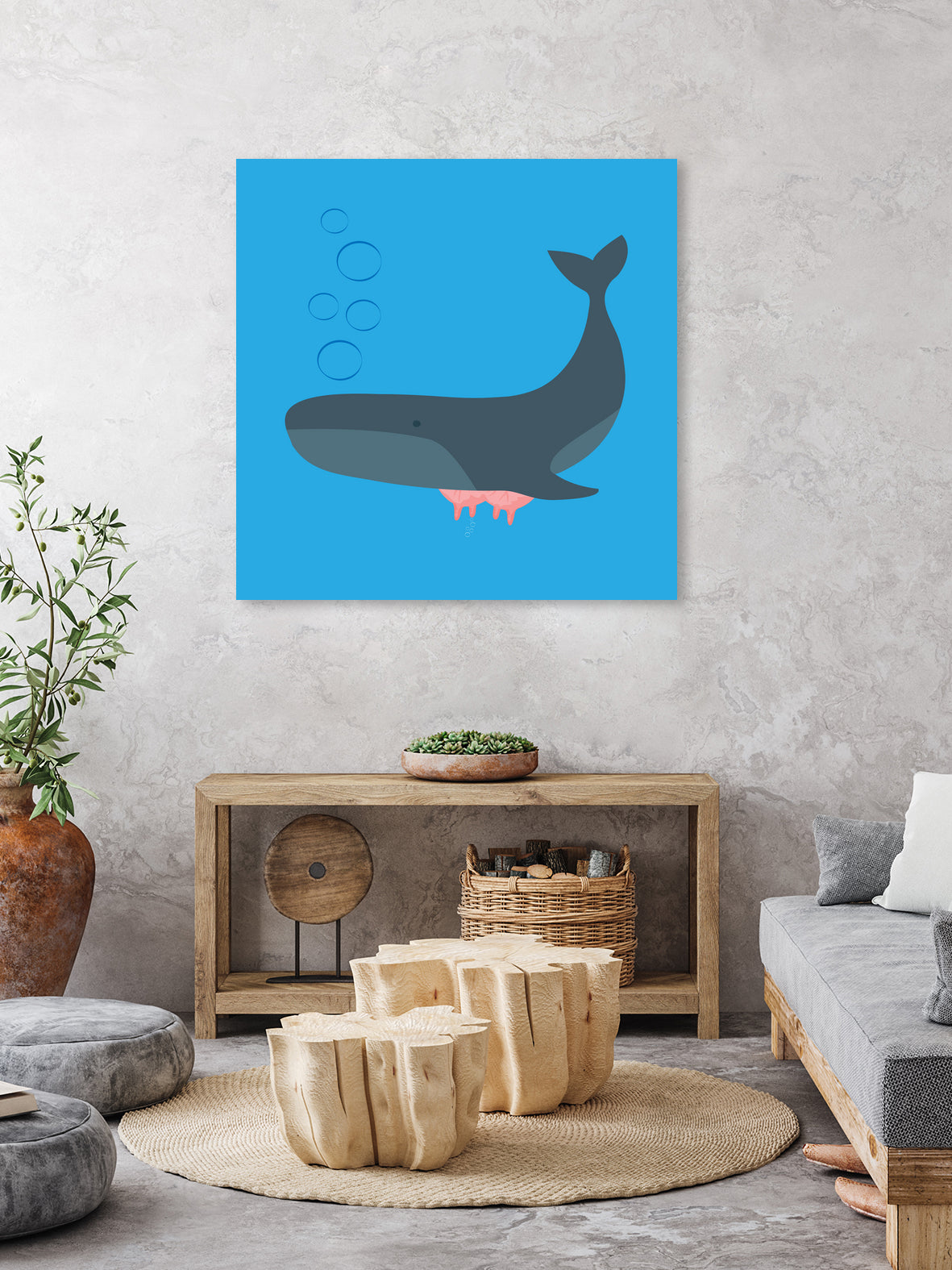 Whale Udder by Ryan Foster on GIANT ART - blue digital drawing