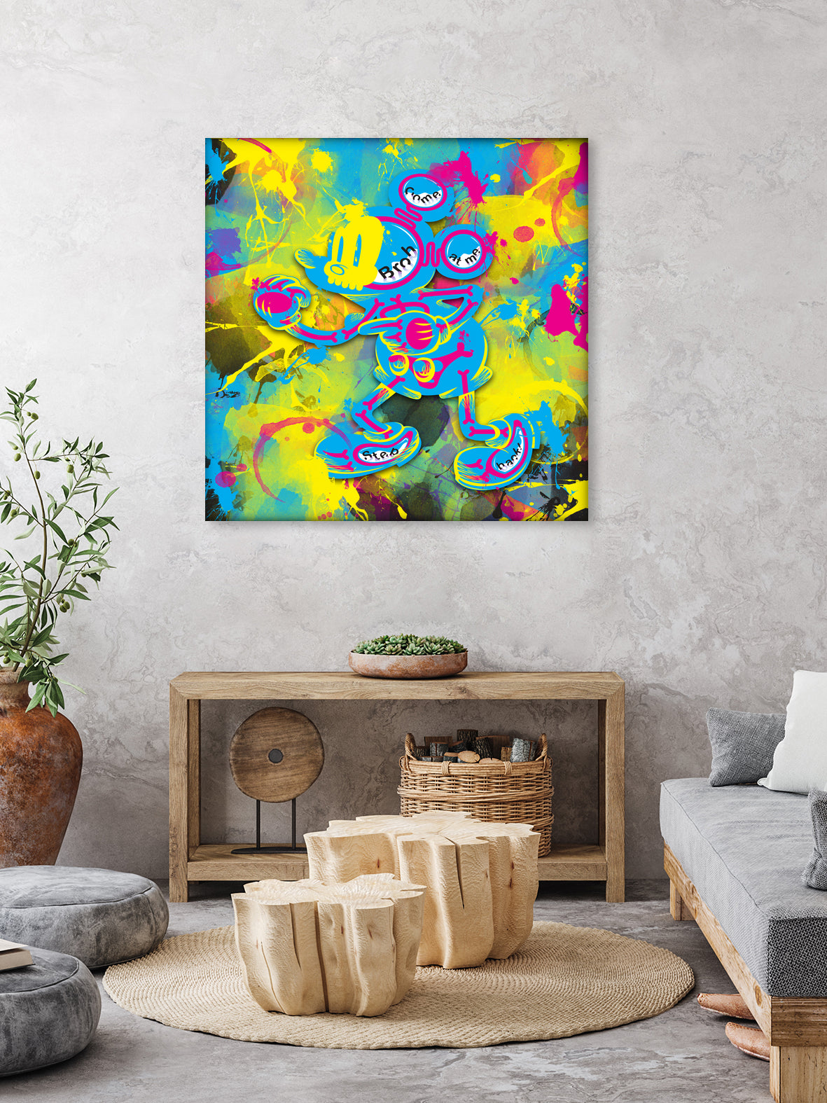 Dipopai - Bring the fight - Yellow by Neo Dhlamini on GIANT ART - yellow digital painting