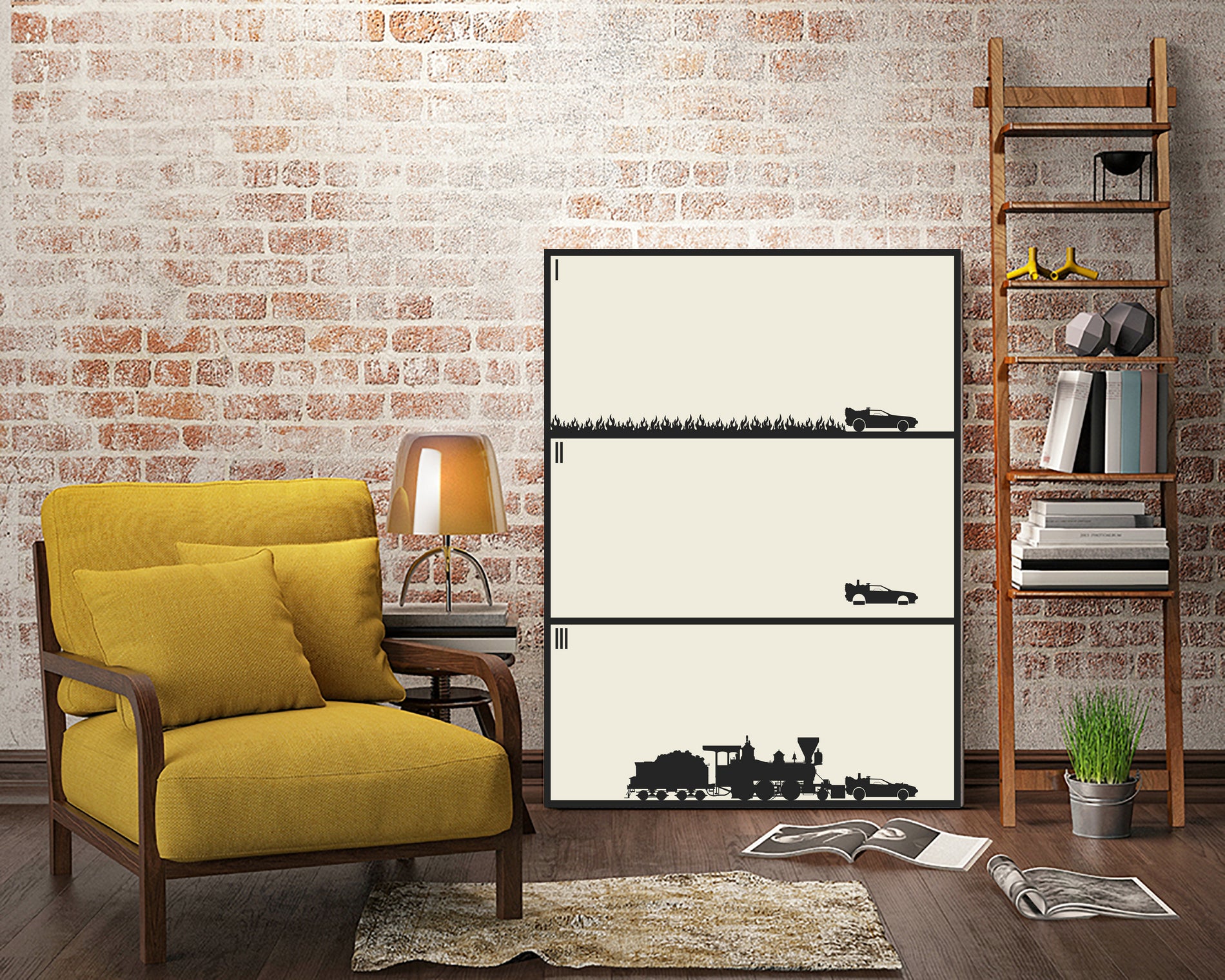 Back to the Future Trilogy - Beige by Finlay McNevin on GIANT ART - black digital drawing