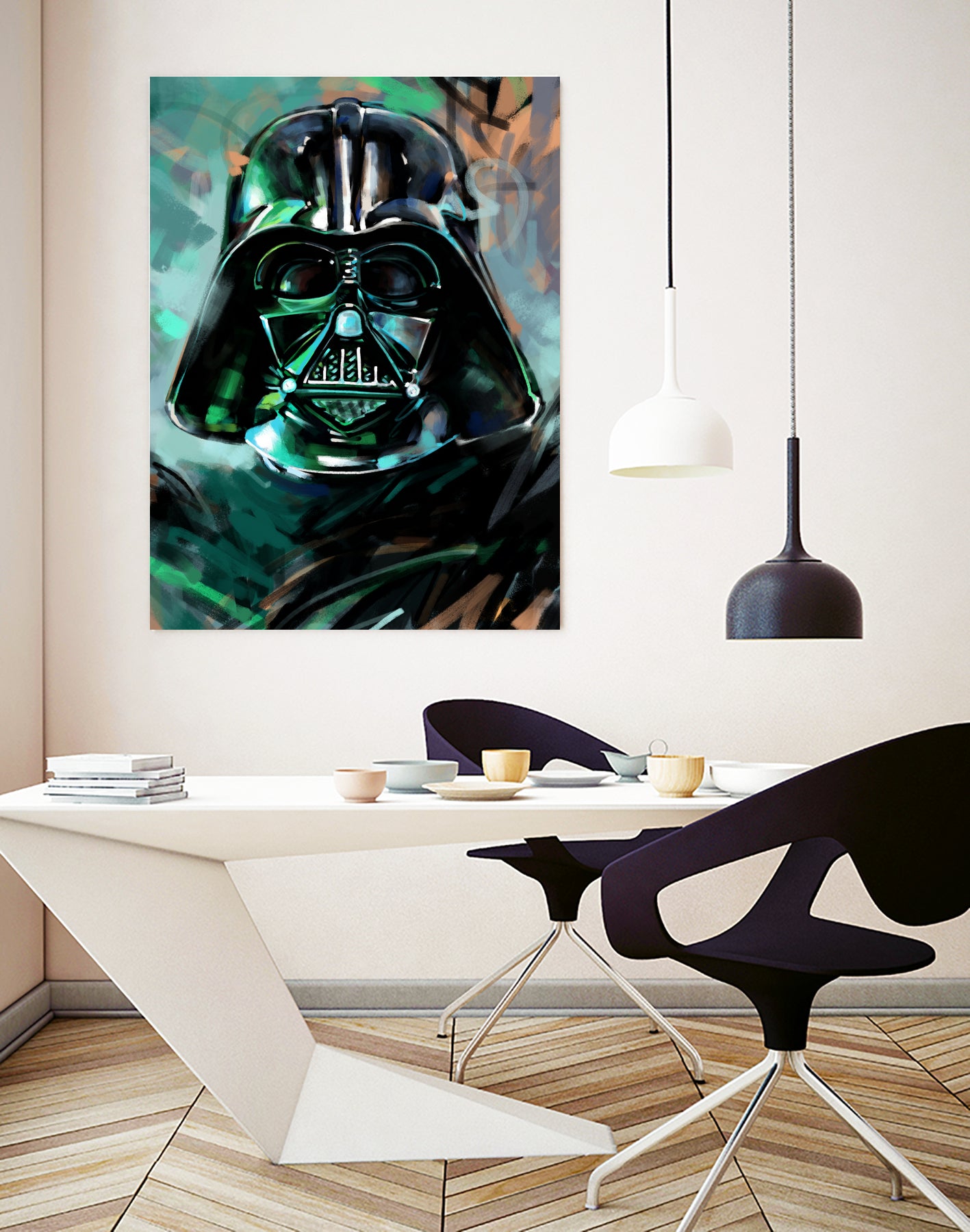 Darth Vader by Dmitry Belov on GIANT ART - blue digital painting