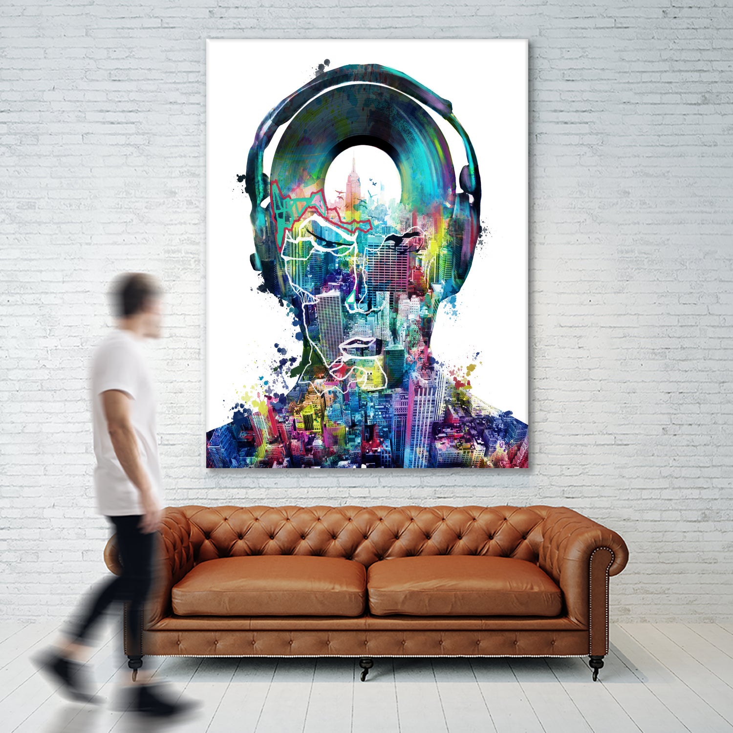 new york city sound colorful by Bekim Mehovic on GIANT ART - white digital painting