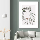 Tiger's Tranquility by Romina Lutz on GIANT ART - white digital painting