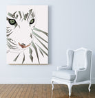 Tiger's Tranquility by Romina Lutz on GIANT ART - white digital painting