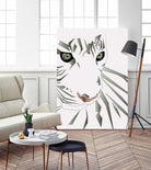 Tiger's Tranquility by Romina Lutz on GIANT ART - white digital painting