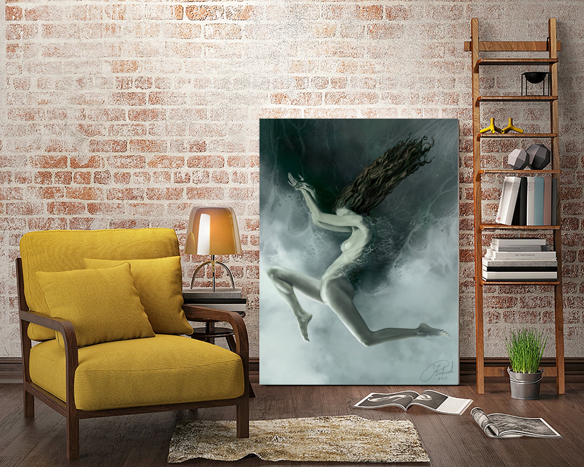 Aquarius by Jacek Rudowski on GIANT ART - green digital painting