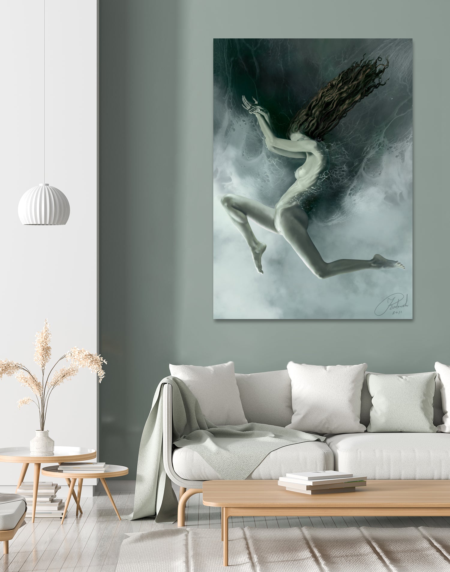 Aquarius by Jacek Rudowski on GIANT ART - green digital painting