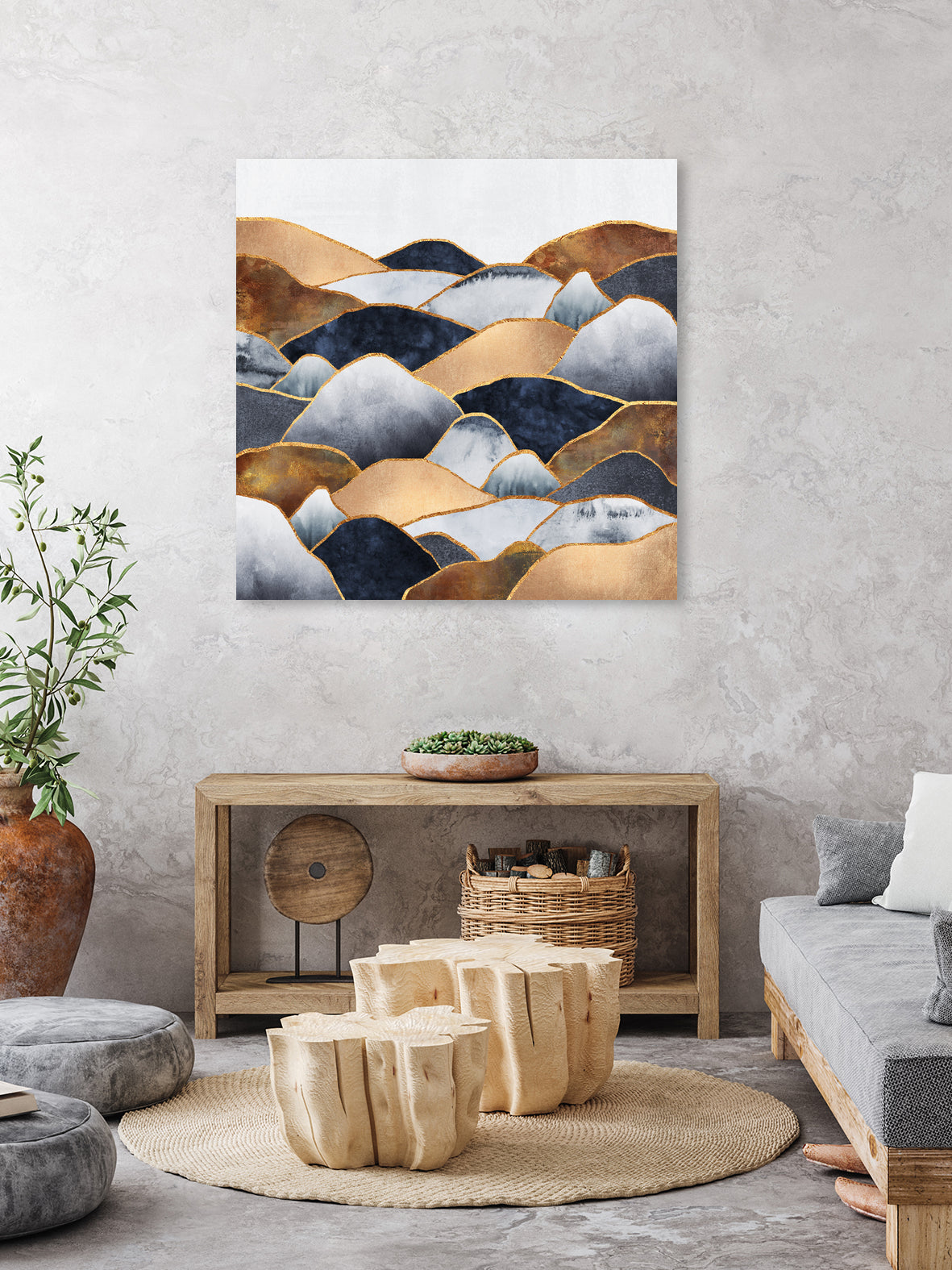 Hills 2 by Elisabeth Fredriksson on GIANT ART - blue digital painting