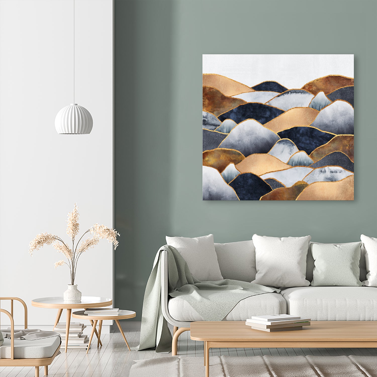 Hills 2 by Elisabeth Fredriksson on GIANT ART - blue digital painting