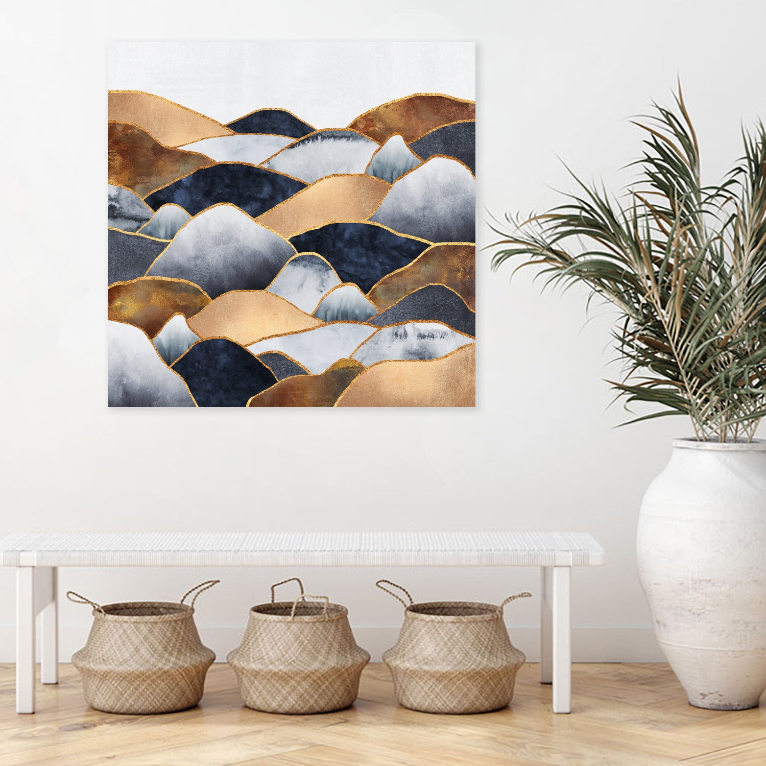 Hills 2 by Elisabeth Fredriksson on GIANT ART - blue digital painting