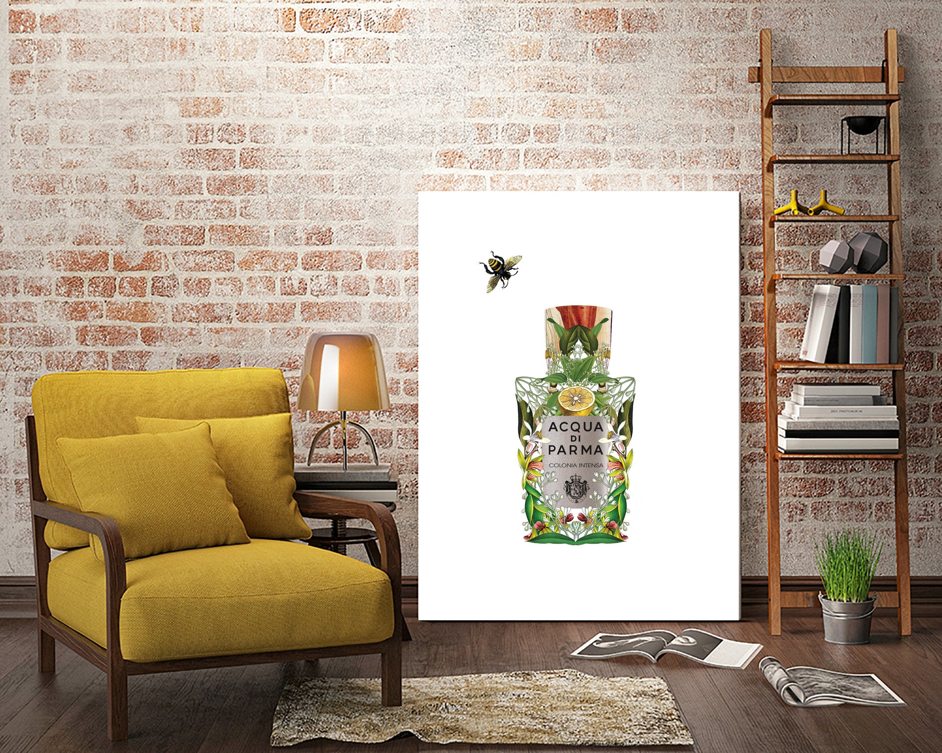 Acqua di Parma - Colonia Intensa by Sixto-Juan Zavala on GIANT ART - green mixed media