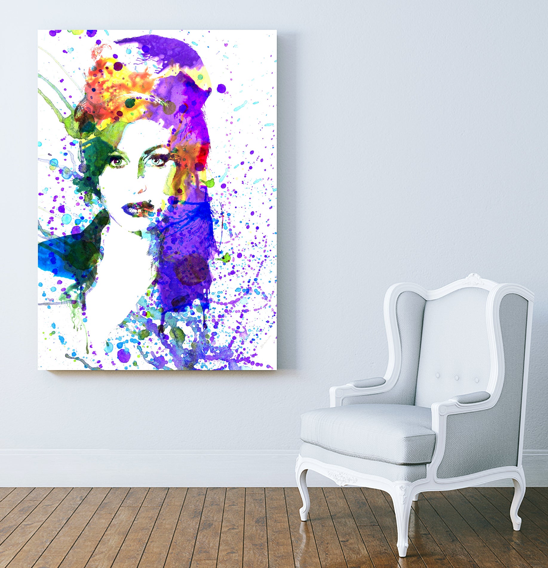 Amy Winehouse | watercolor by Dante Blacksmith on GIANT ART - fuchsia mixed media