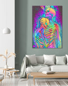 Skeleton Love 2 by Francois Martin Painchaud on GIANT ART - pink digital painting