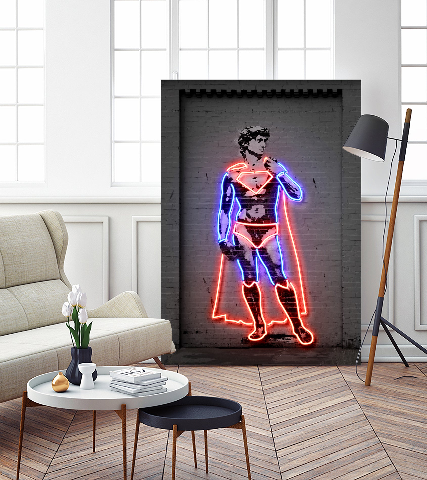 David by Octavian Mihai Mielu on GIANT ART - blue digital drawing