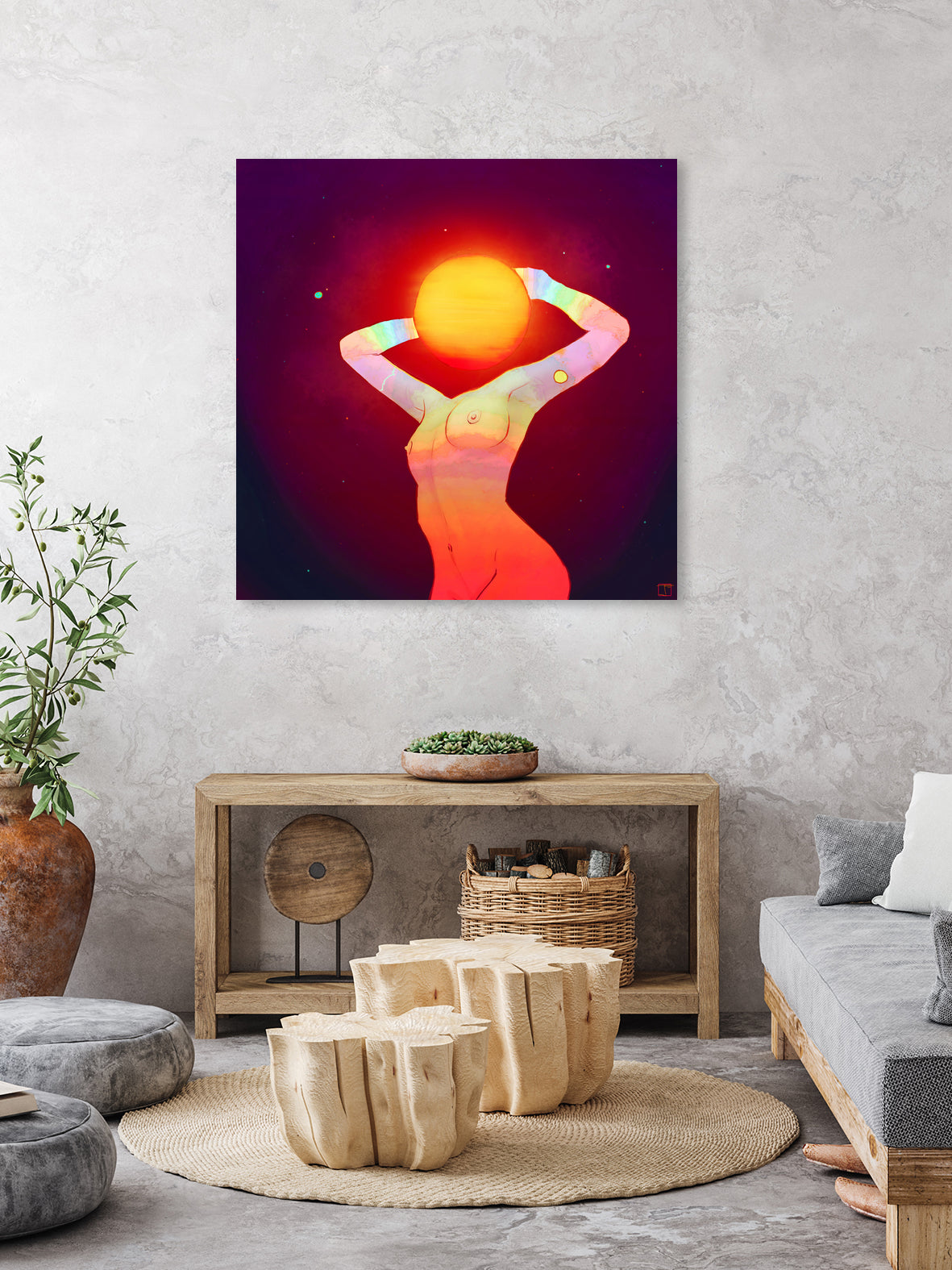 Sun Head by Francois Martin Painchaud on GIANT ART - red character design