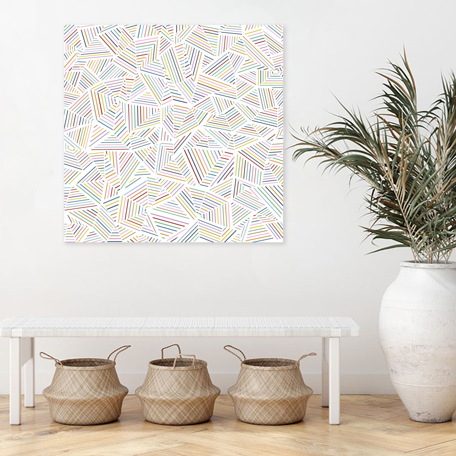 Ab Linear Rainbow by Emeline Tate-Robertson on GIANT ART - white digital painting
