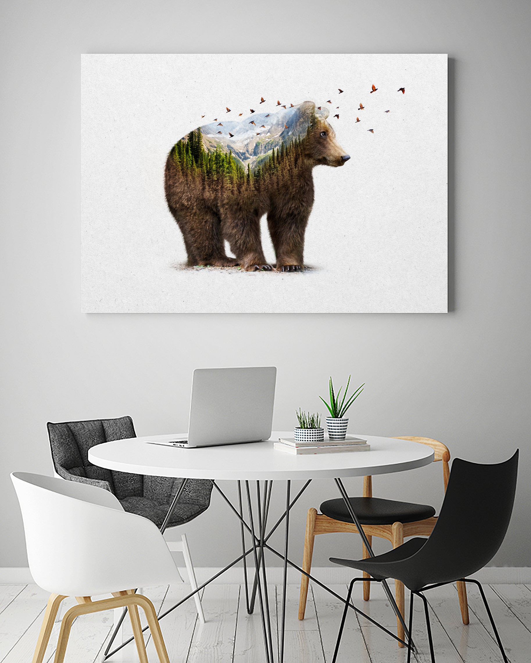 Wild I Shall Stay | Bear by Soaring Anchor on GIANT ART - brown photo manipulation