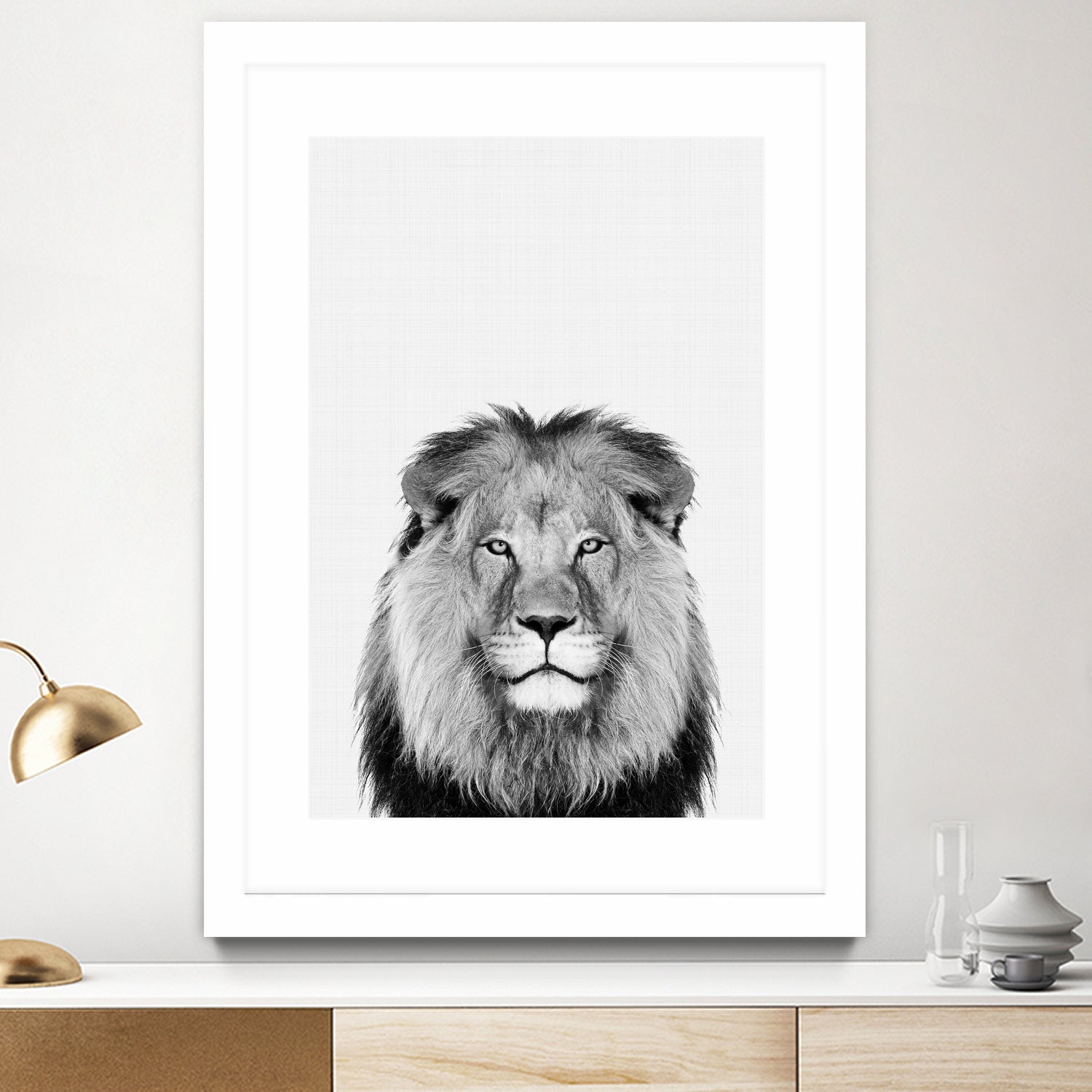Lion Portrait by Justinas Jokubauskas on GIANT ART - black photo manipulation