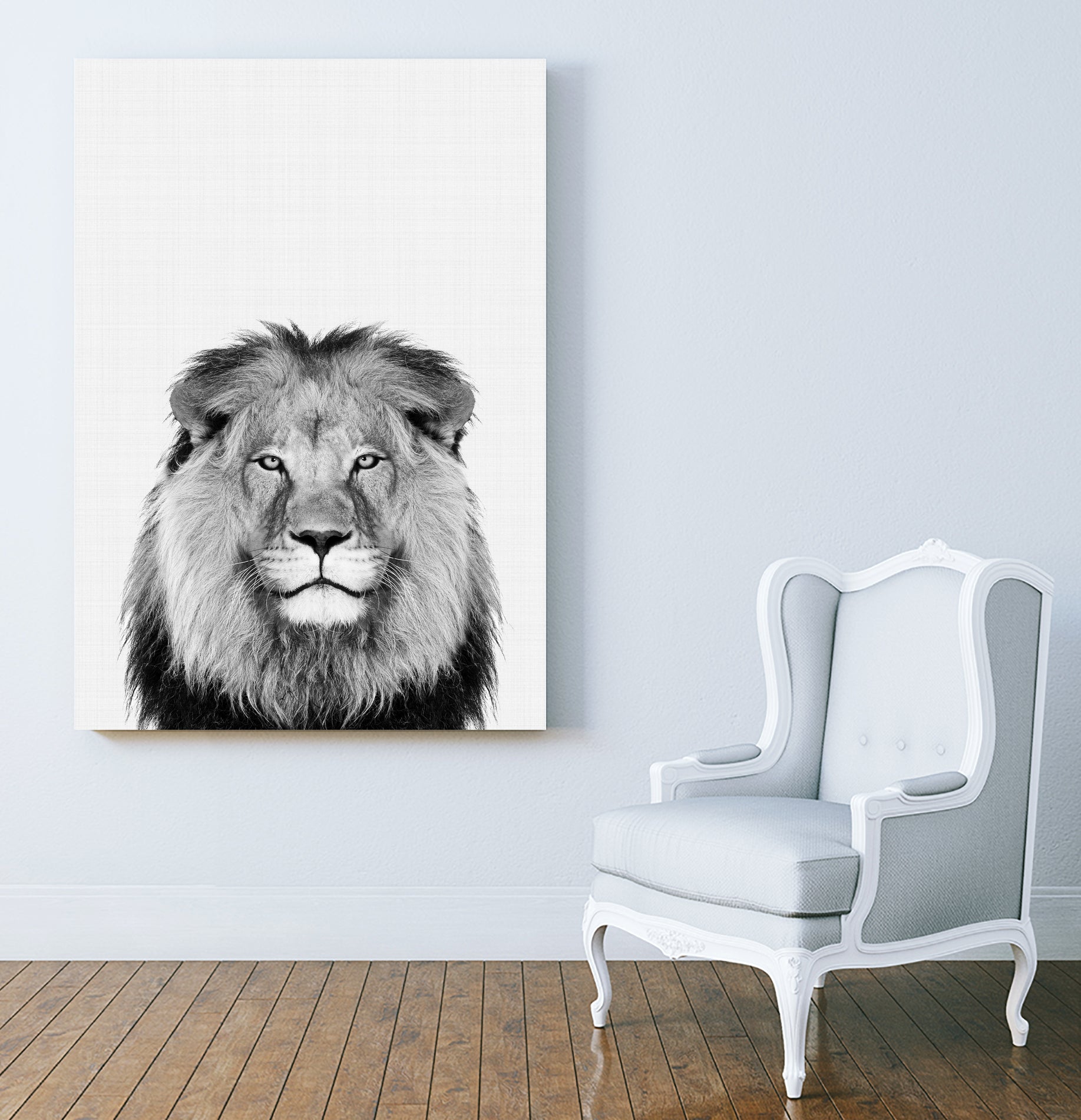 Lion Portrait by Justinas Jokubauskas on GIANT ART - black photo manipulation