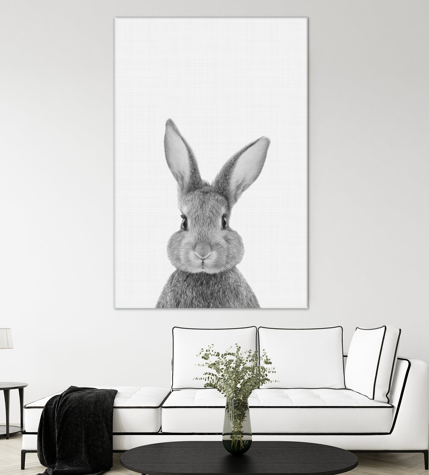 Rabbit Portrait by Justinas Jokubauskas on GIANT ART - black photo manipulation