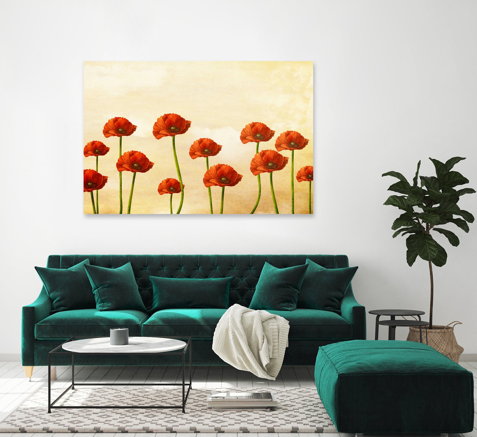 Where The Poppies Bloom by Diogo Veríssimo on GIANT ART - yellow photo manipulation