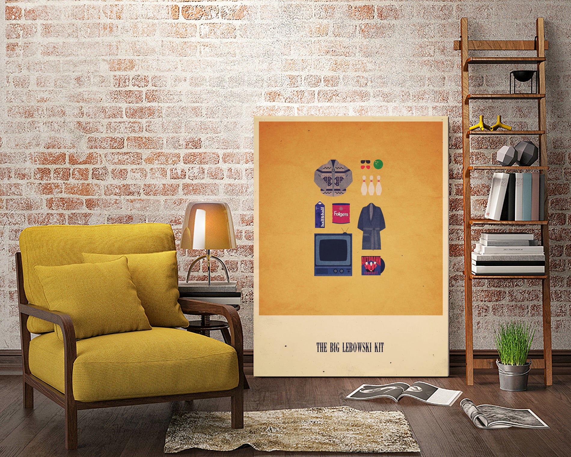 The Big Lebowski Kit by A F on GIANT ART - yellow digital drawing