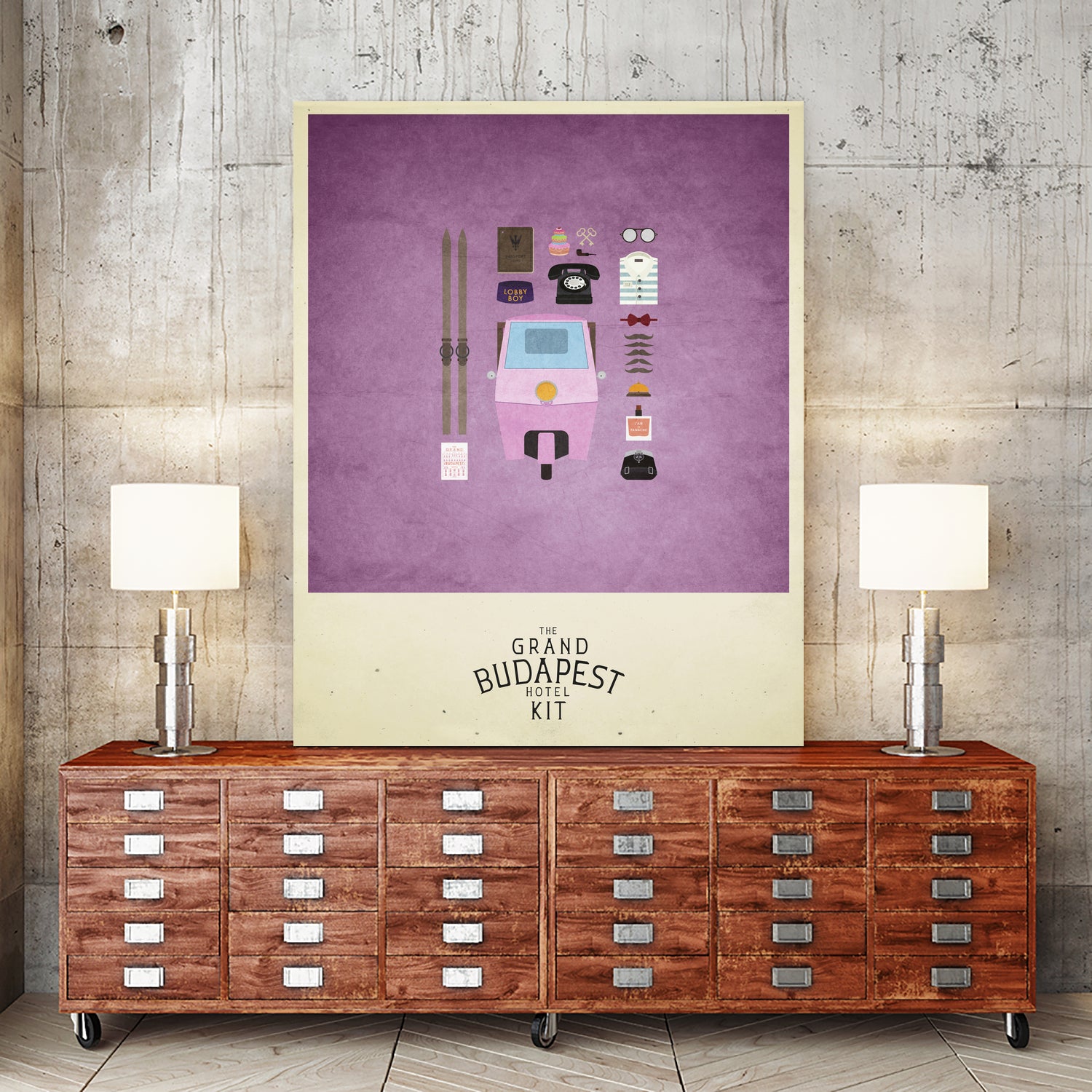 The Grand Budapest Hotel Kit by A F on GIANT ART - pink typography