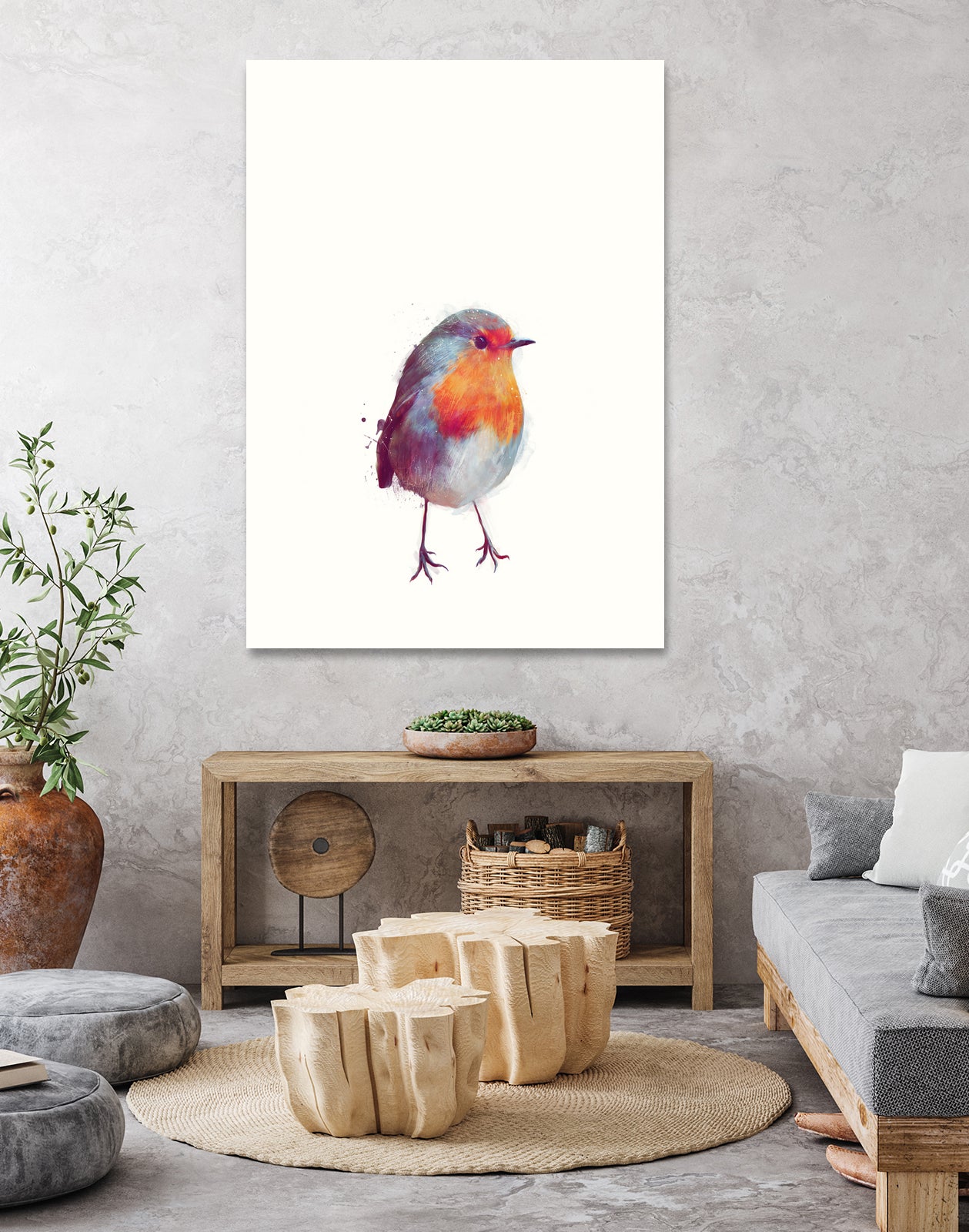 Winter Robin by Amy Hamilton on GIANT ART - digital painting