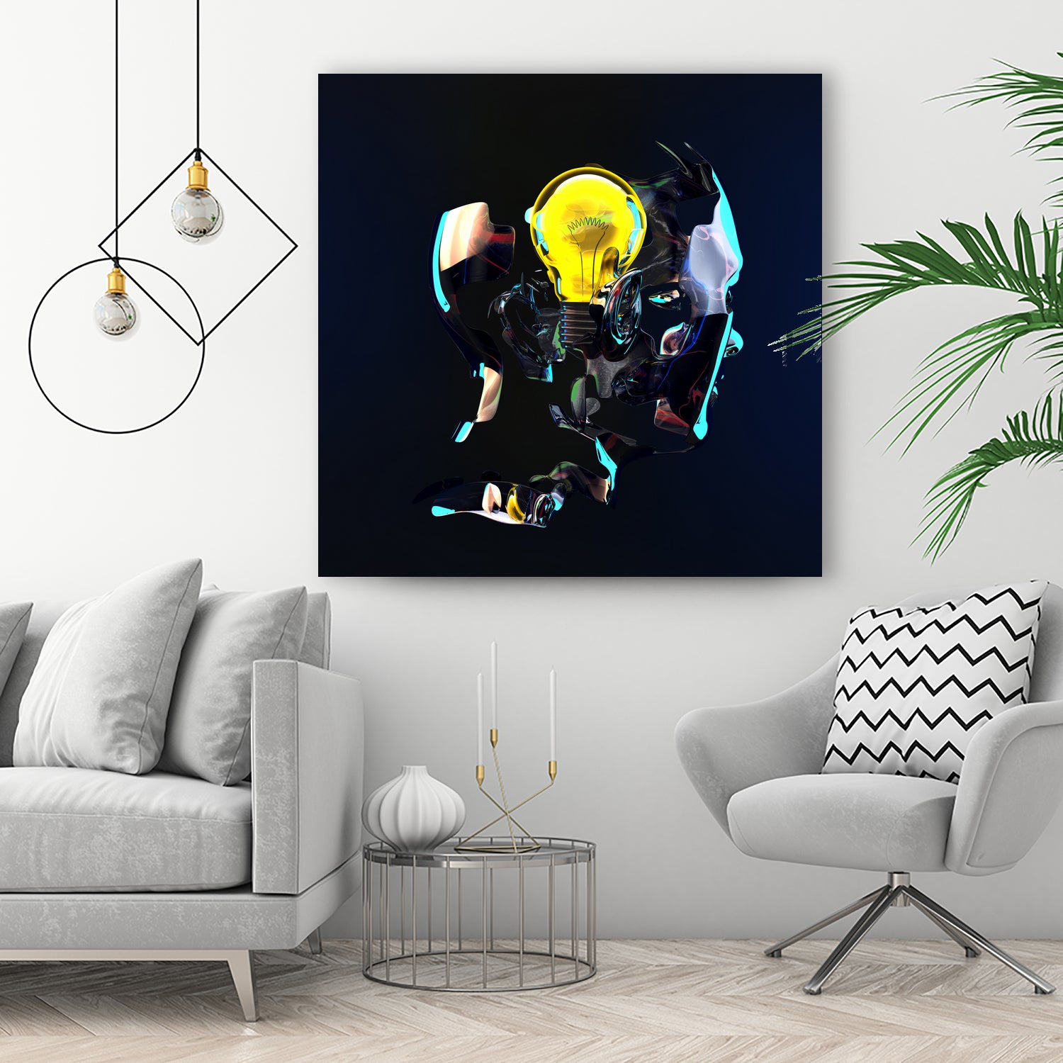 BULB by Anthony Gargasz on GIANT ART - blue 3d art