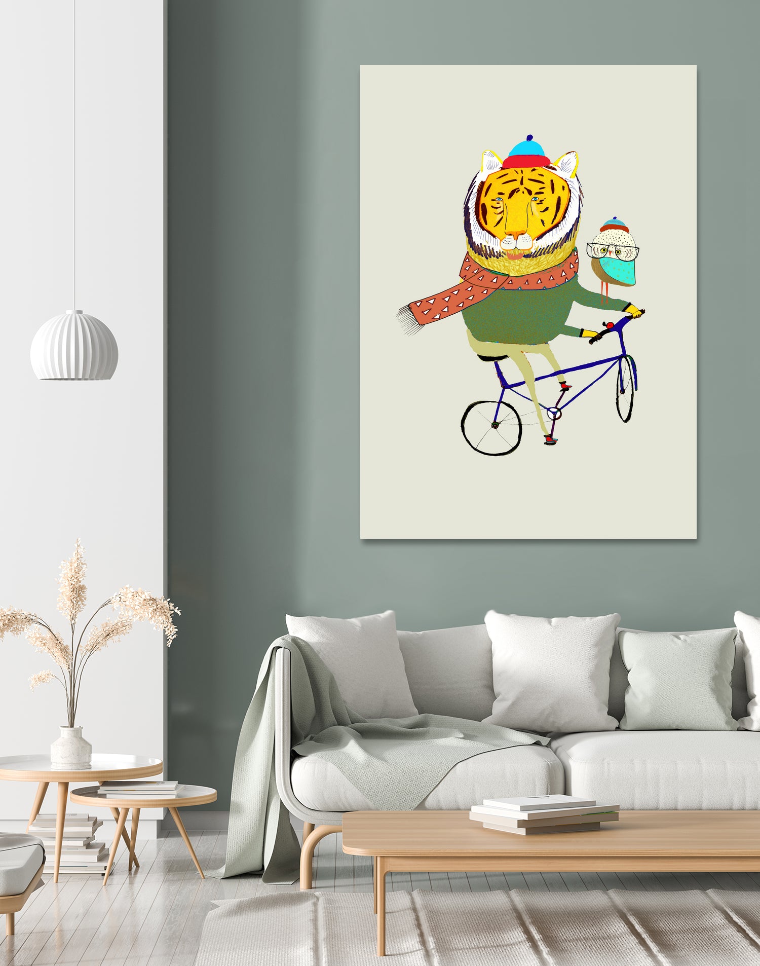 Tiger & Owl Bike by Ashley Percival on GIANT ART - digital drawing