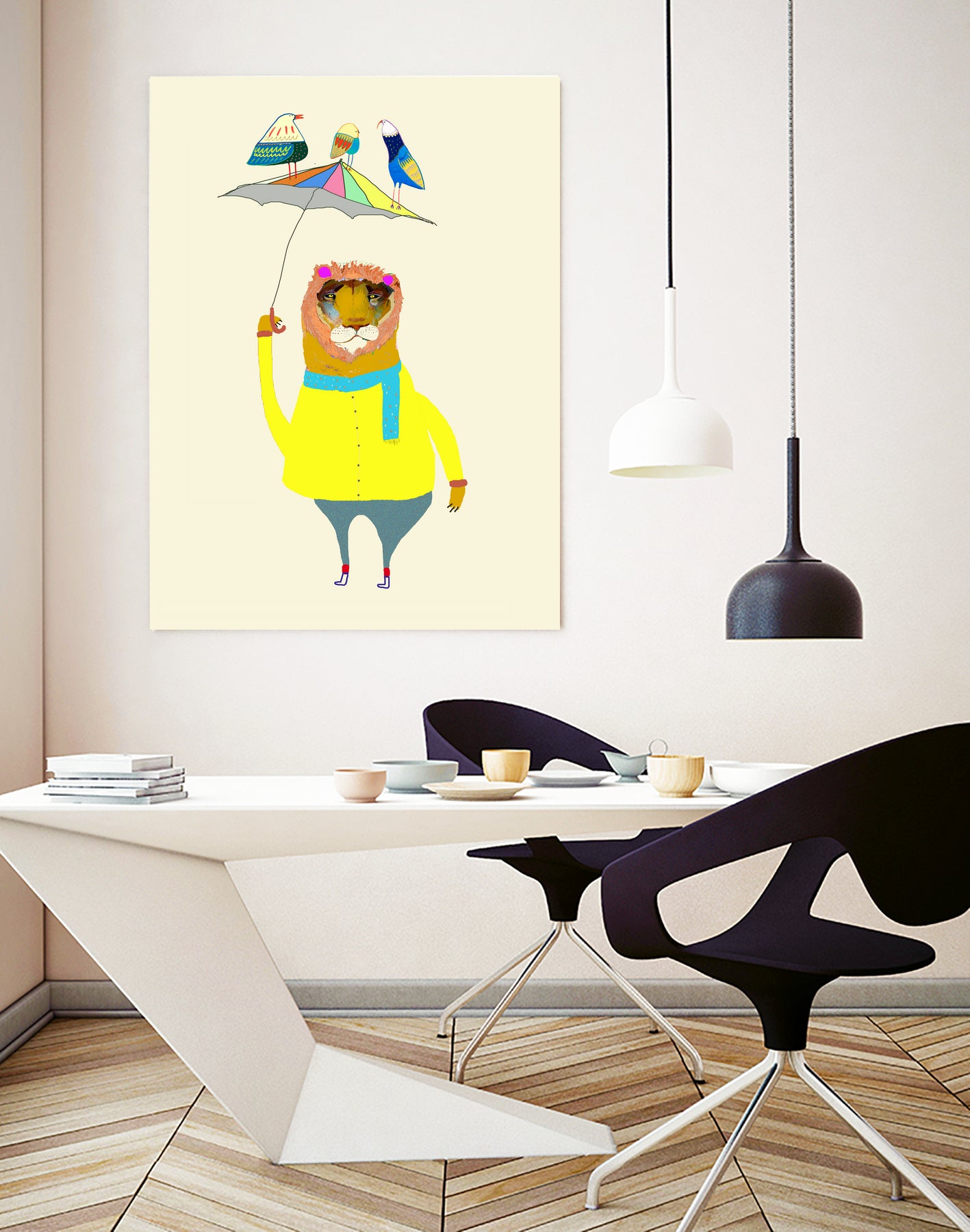 Lion With Umbrella by Ashley Percival on GIANT ART - digital drawing