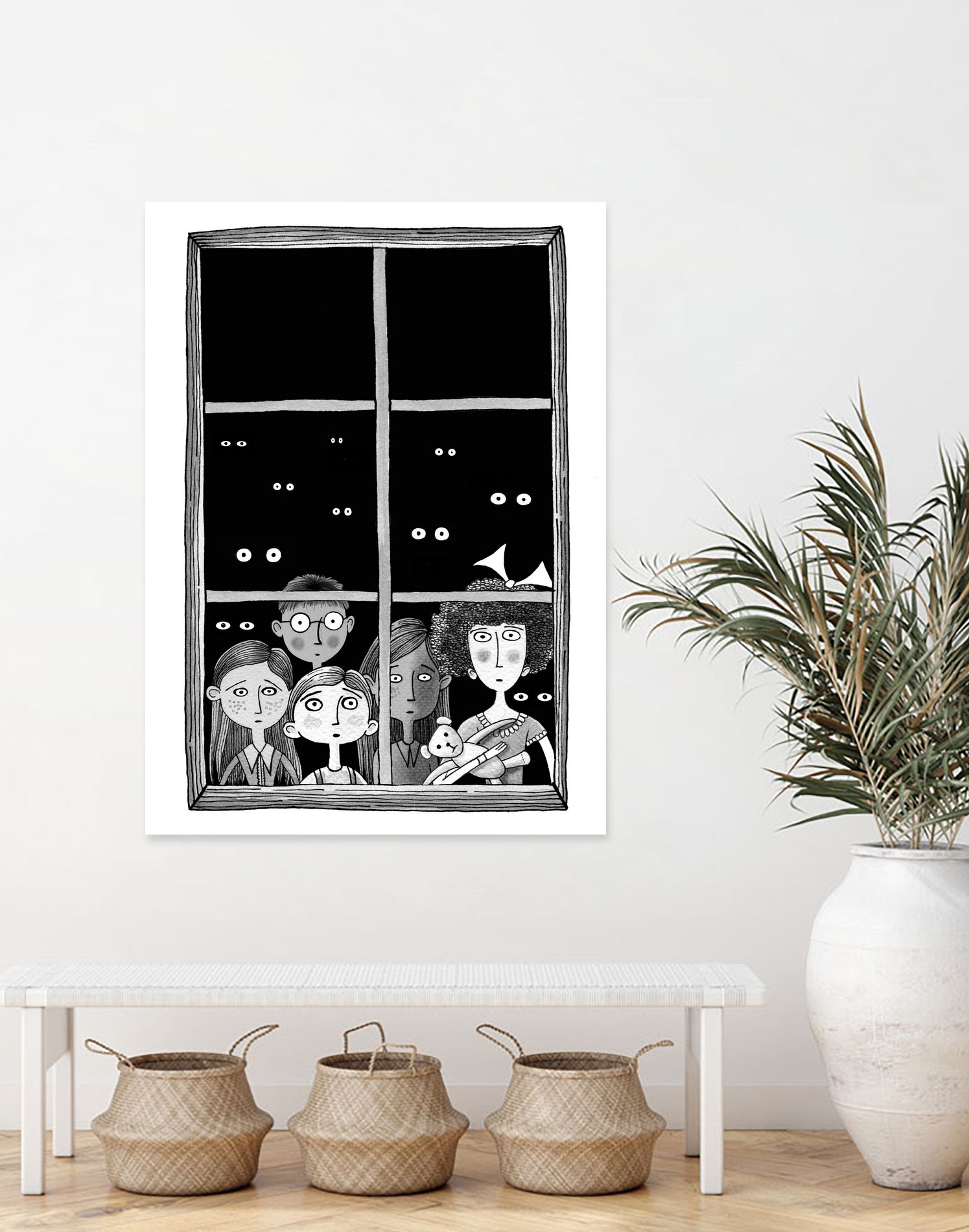 The Children in the Window by Andrew Hitchen on GIANT ART - black character design