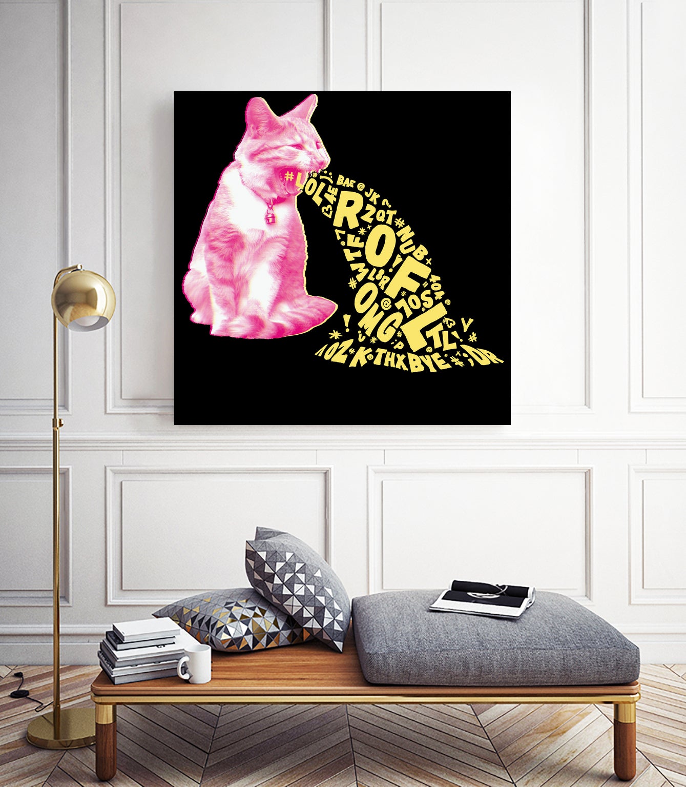 Word Vomit by Sabrina Pearcy on GIANT ART - pink typography