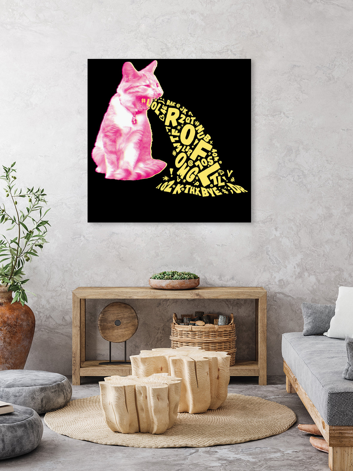 Word Vomit by Sabrina Pearcy on GIANT ART - pink typography