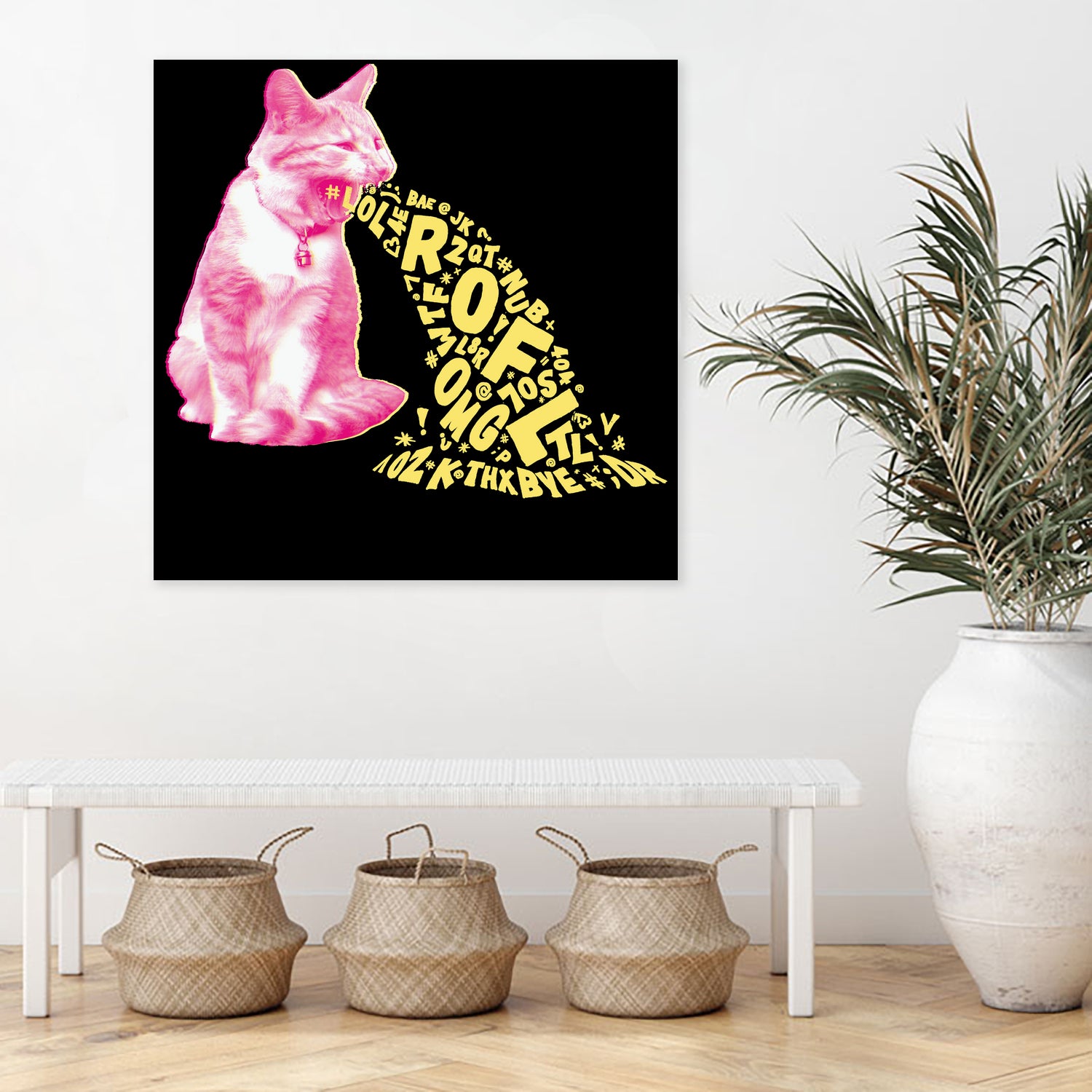 Word Vomit by Sabrina Pearcy on GIANT ART - pink typography