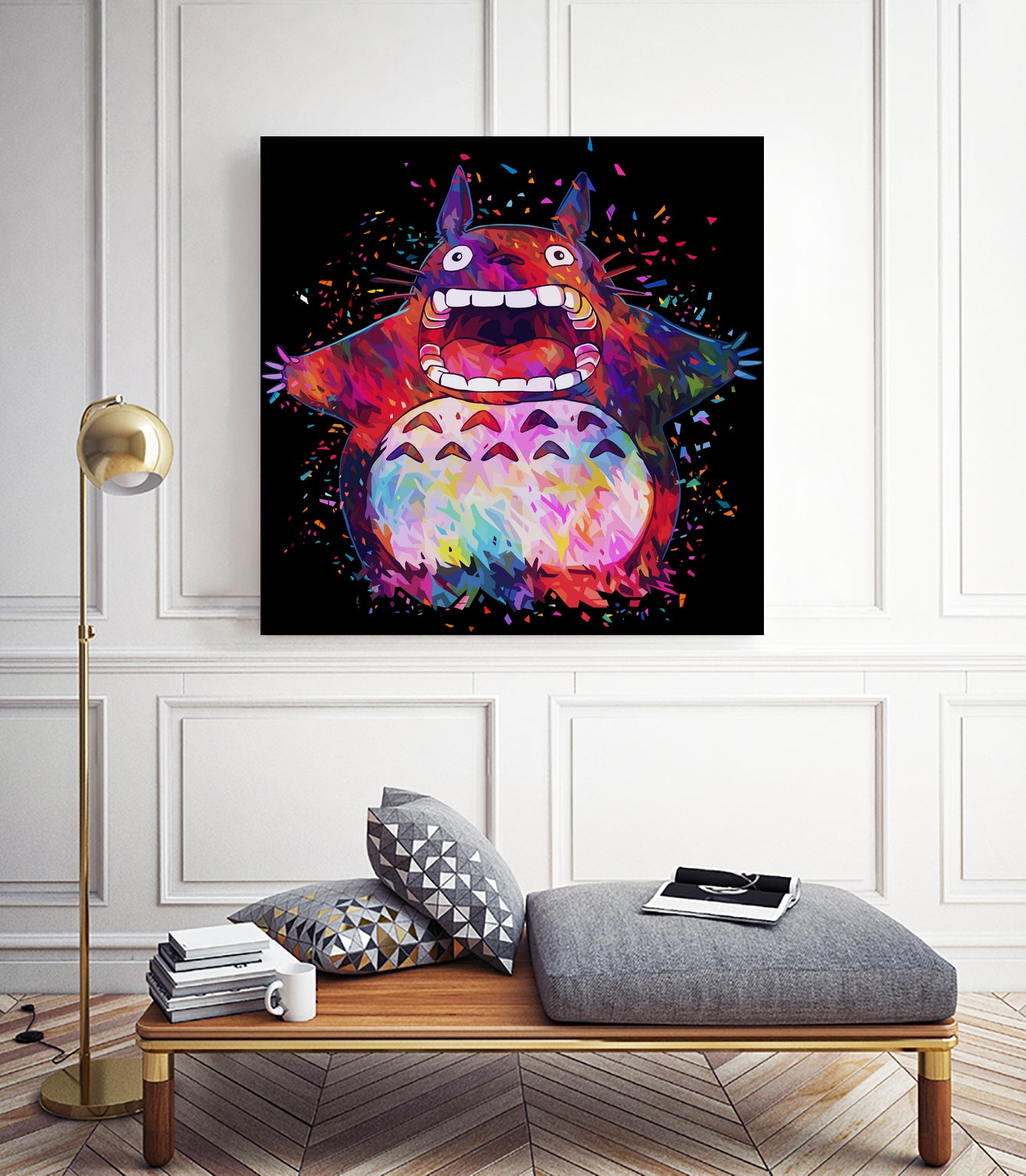 Totoro by Alessandro Pautasso on GIANT ART - black digital painting