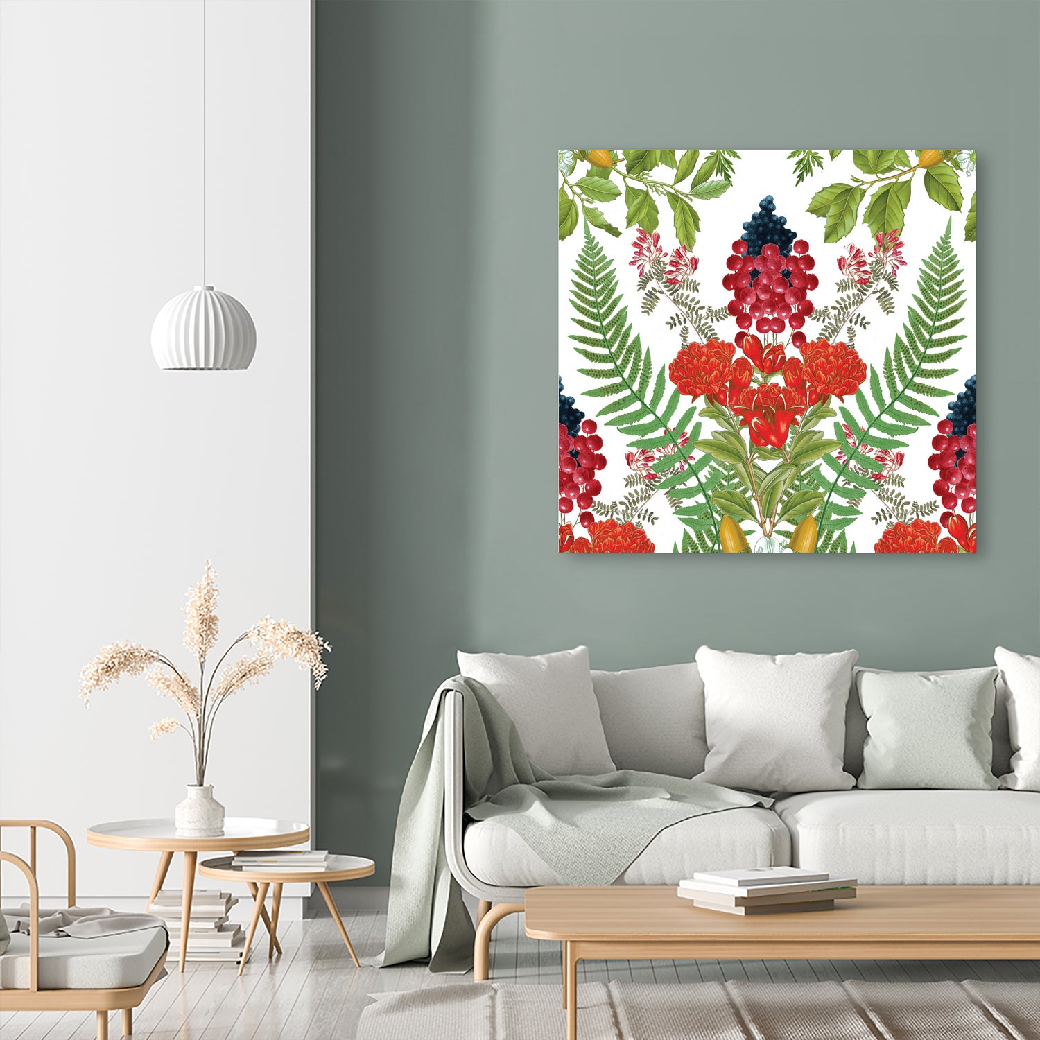 Floral I by Sixto-Juan Zavala on GIANT ART - red mixed media