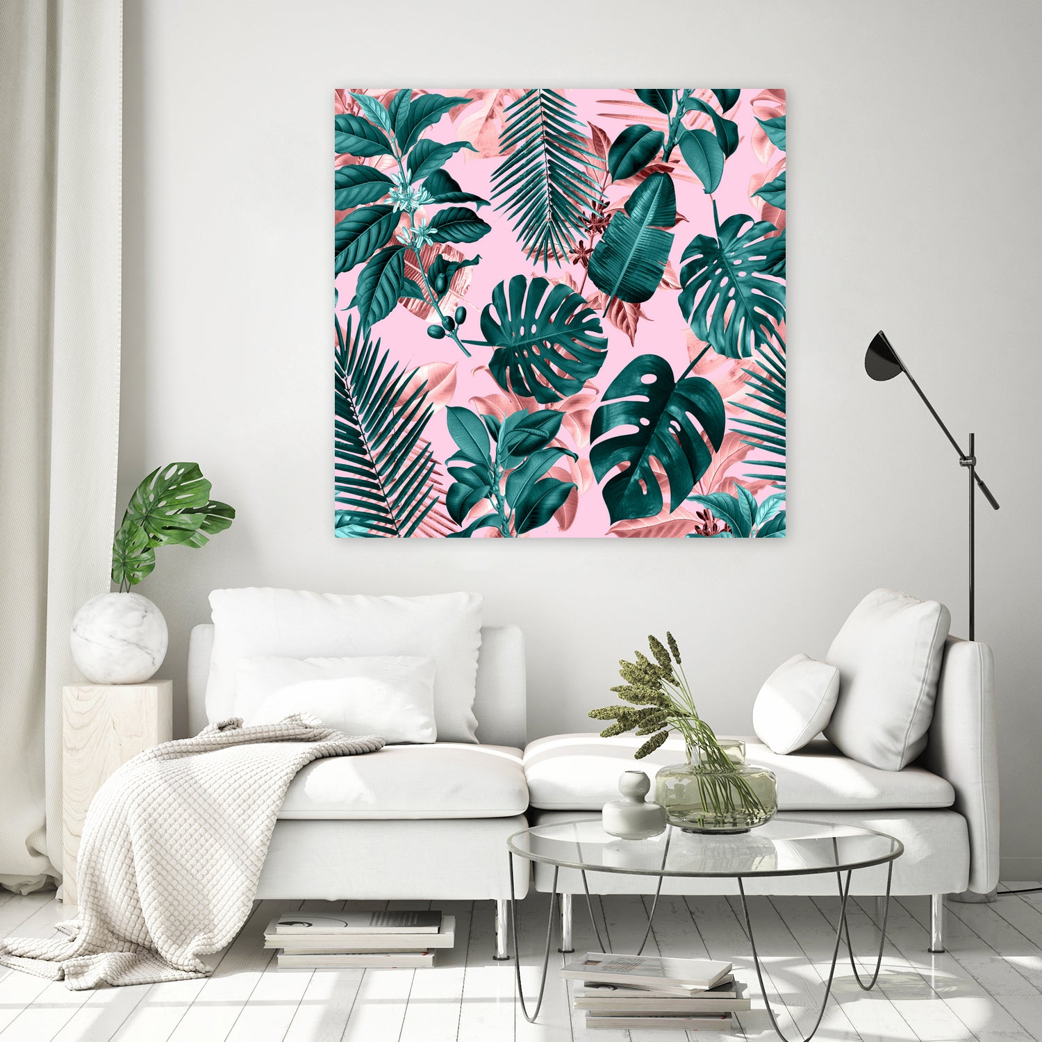 Tropical Garden II by burcu korkmazyurek on GIANT ART - pink digital painting