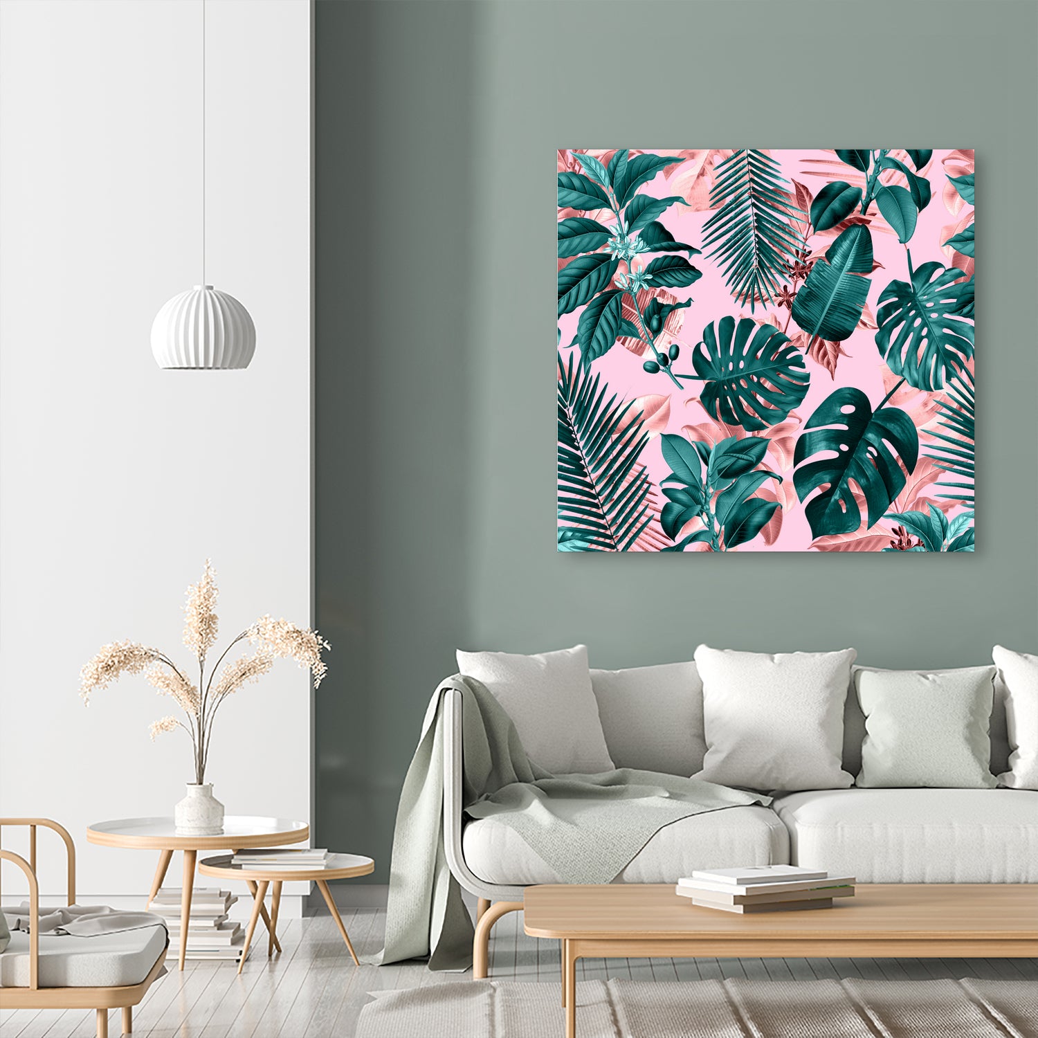 Tropical Garden II by burcu korkmazyurek on GIANT ART - pink digital painting