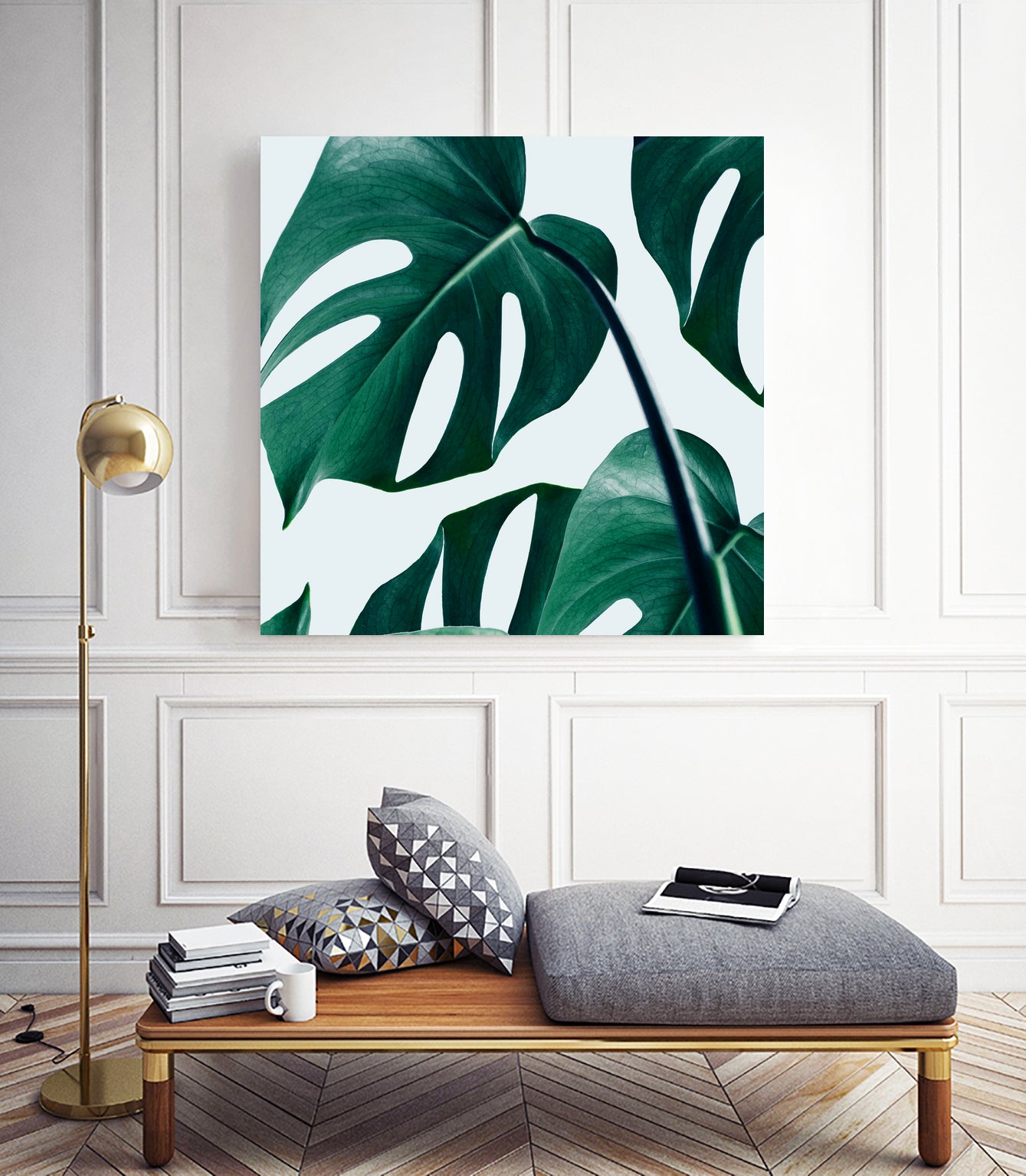 Monstera by Uma Gokhale on GIANT ART - green digital painting