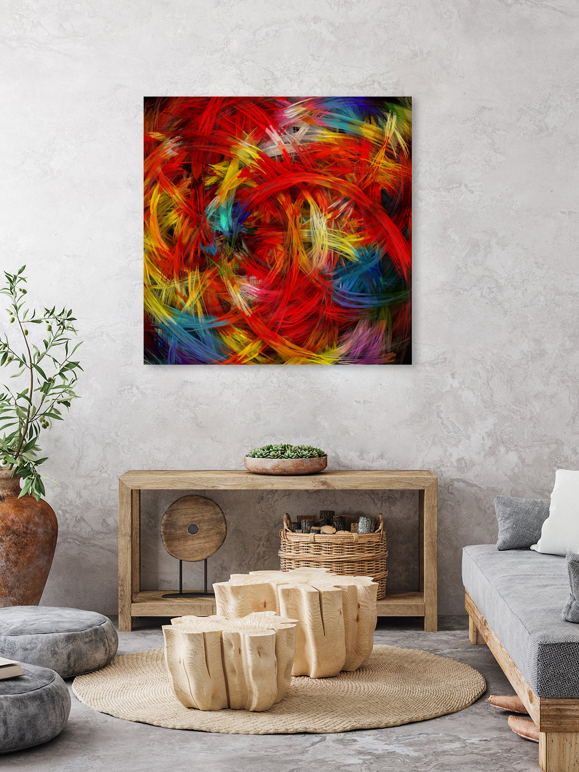 Composition #72 by Patrick Gunderson on GIANT ART - red digital painting