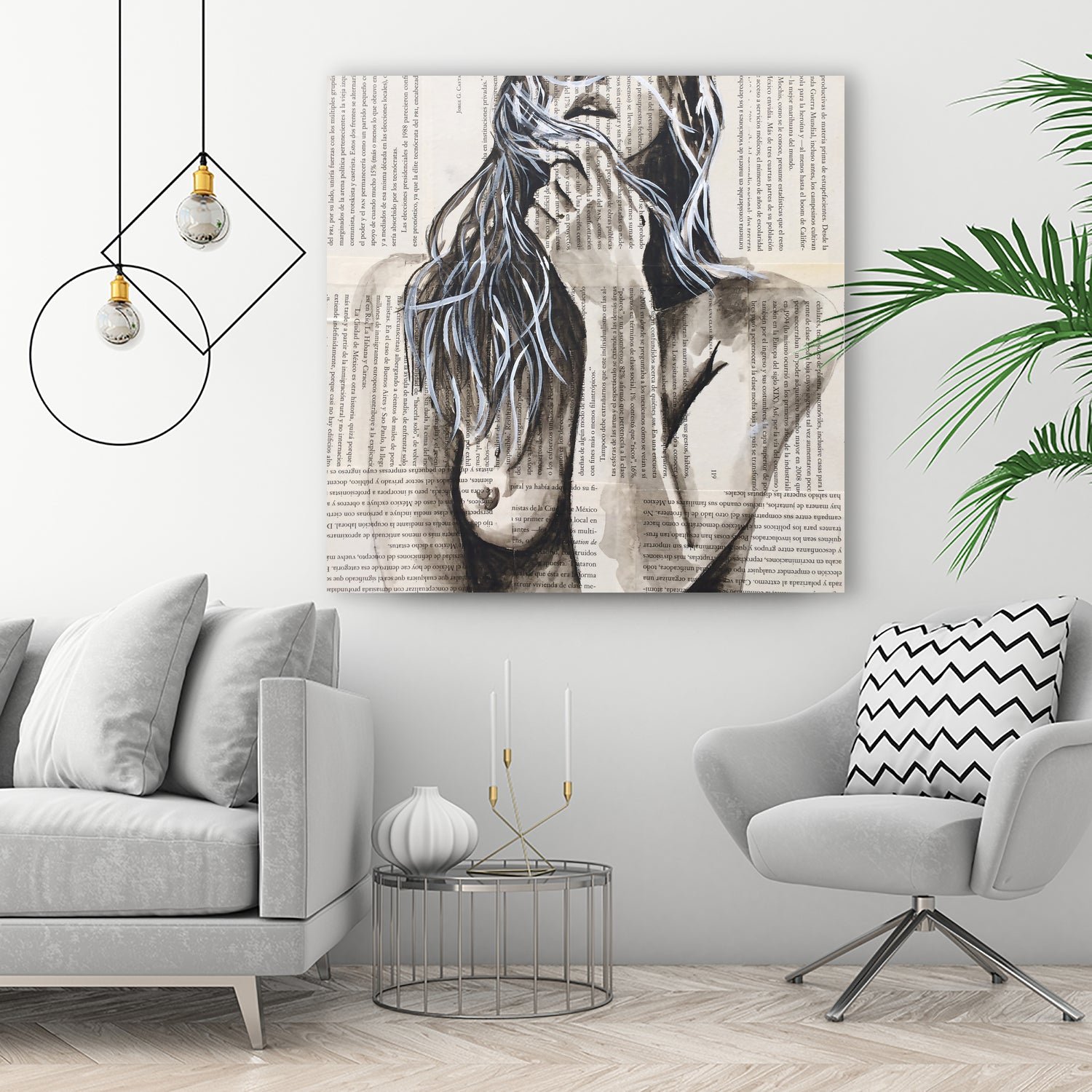 thinking of you by eugenia retana on GIANT ART - black mixed media